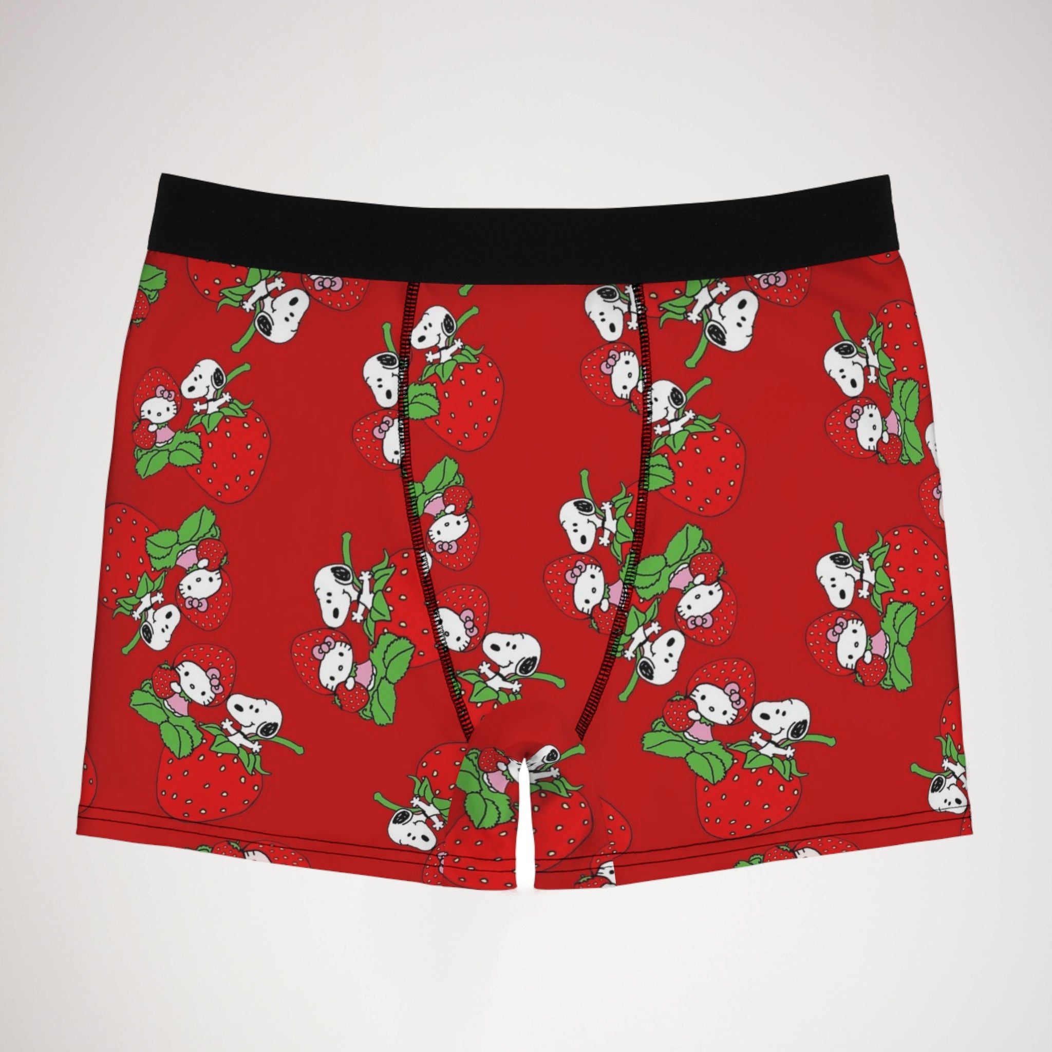 Men's boxer briefs kitty snoopy strawberry valentine red