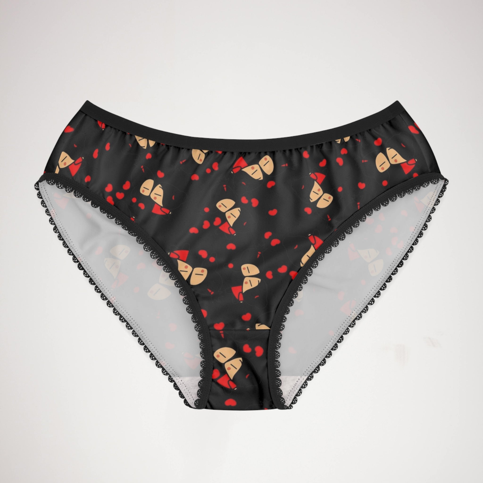 Women's briefs pucca valentine kiss black