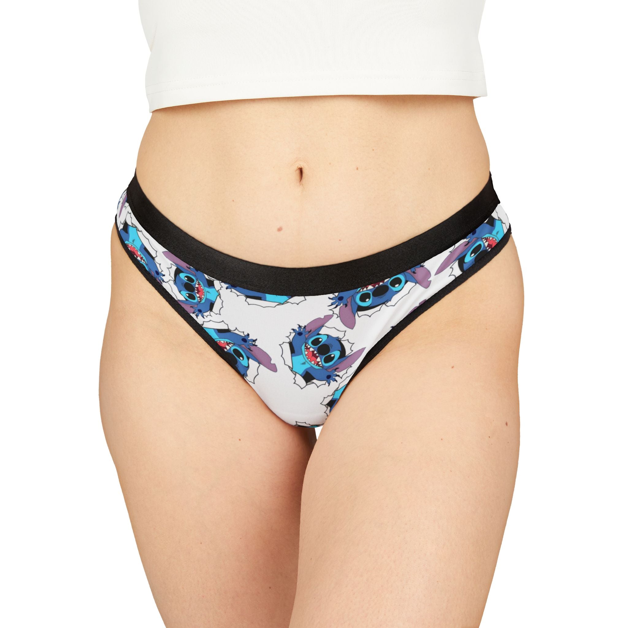 Women's thongs stitch white