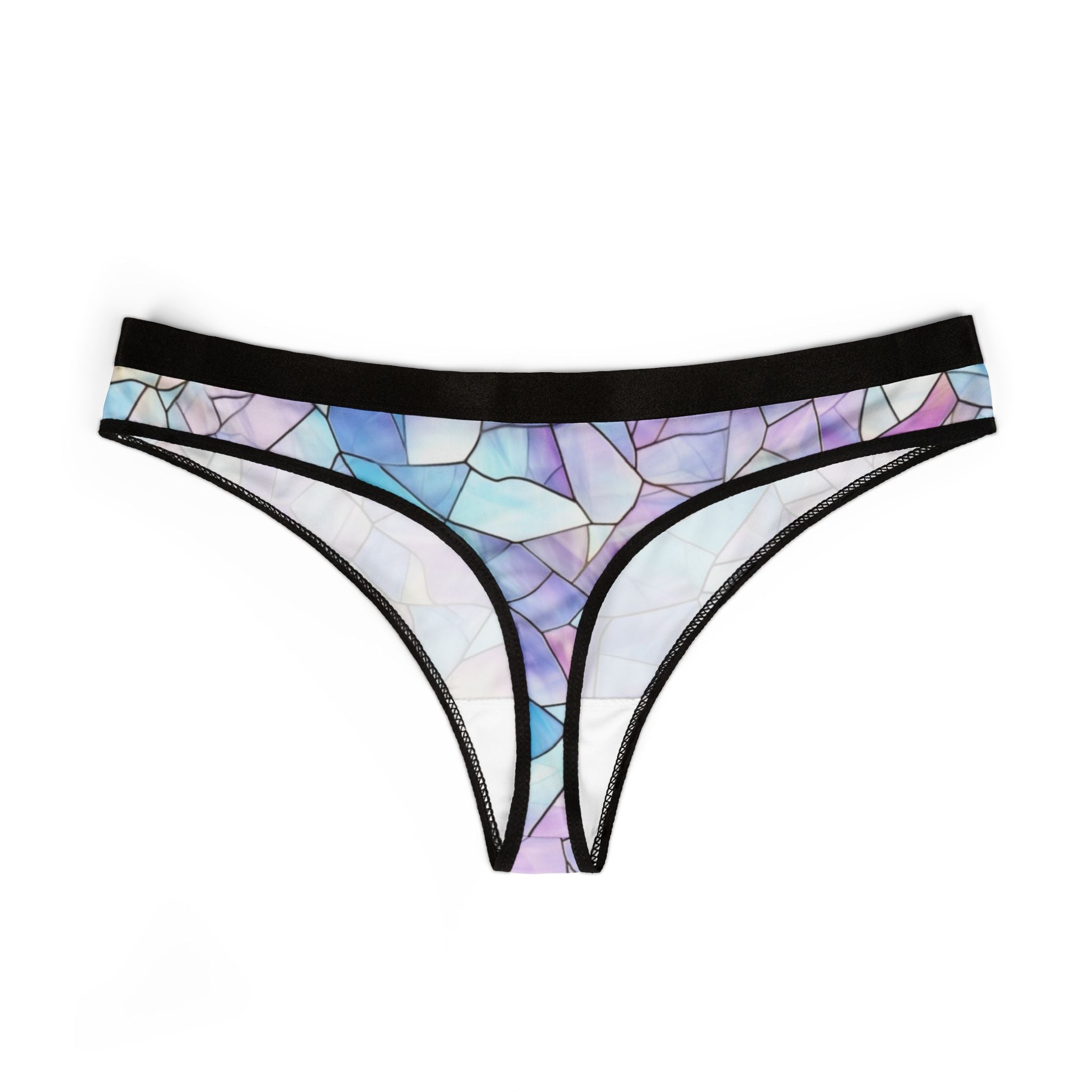 Women's thongs pastel stained glass