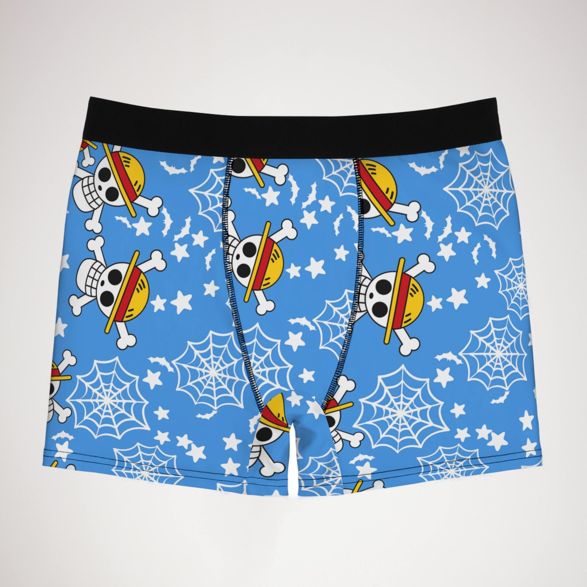 Men's boxer briefs skull anime bats pumpkin halloween cyan