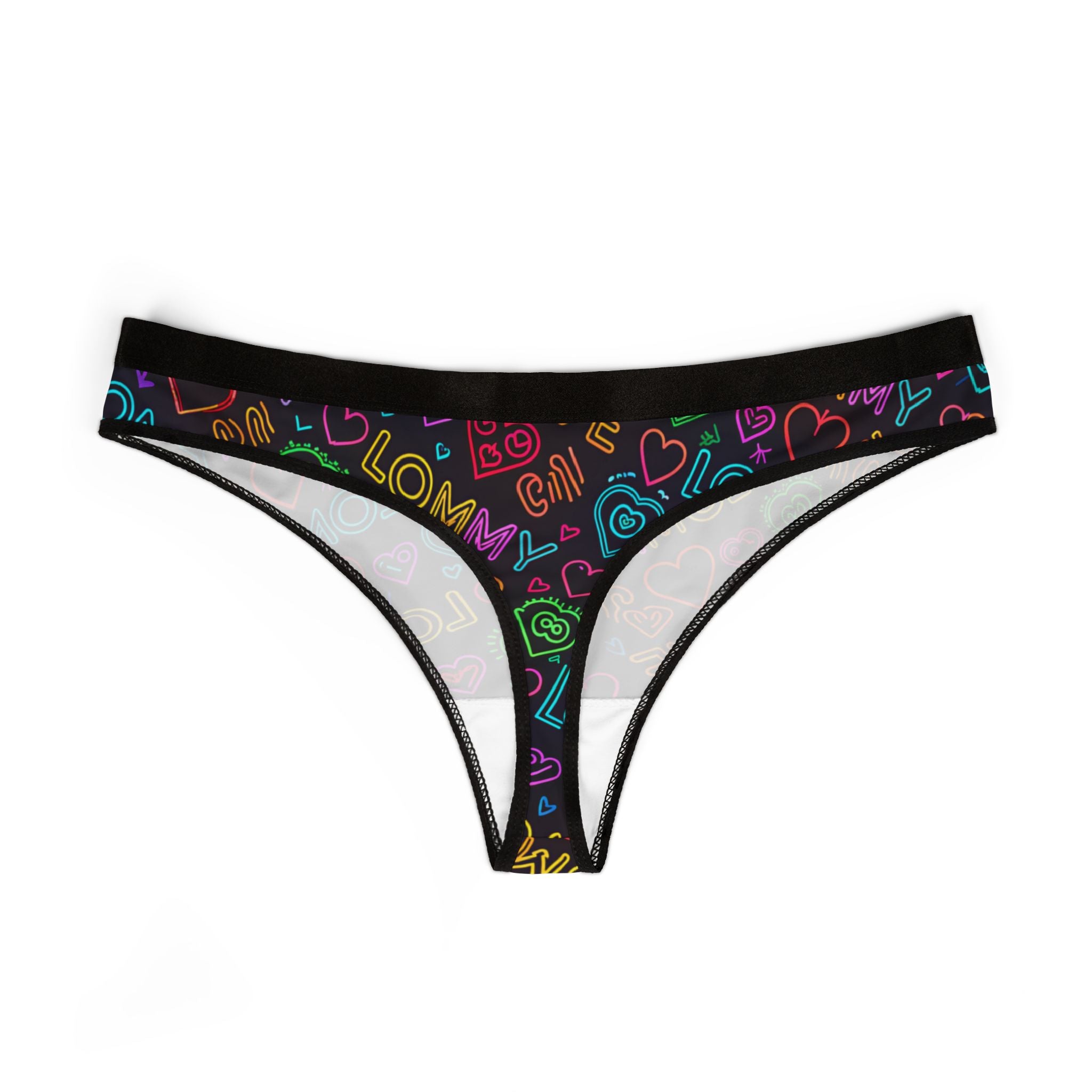 Women's thongs valentine digital