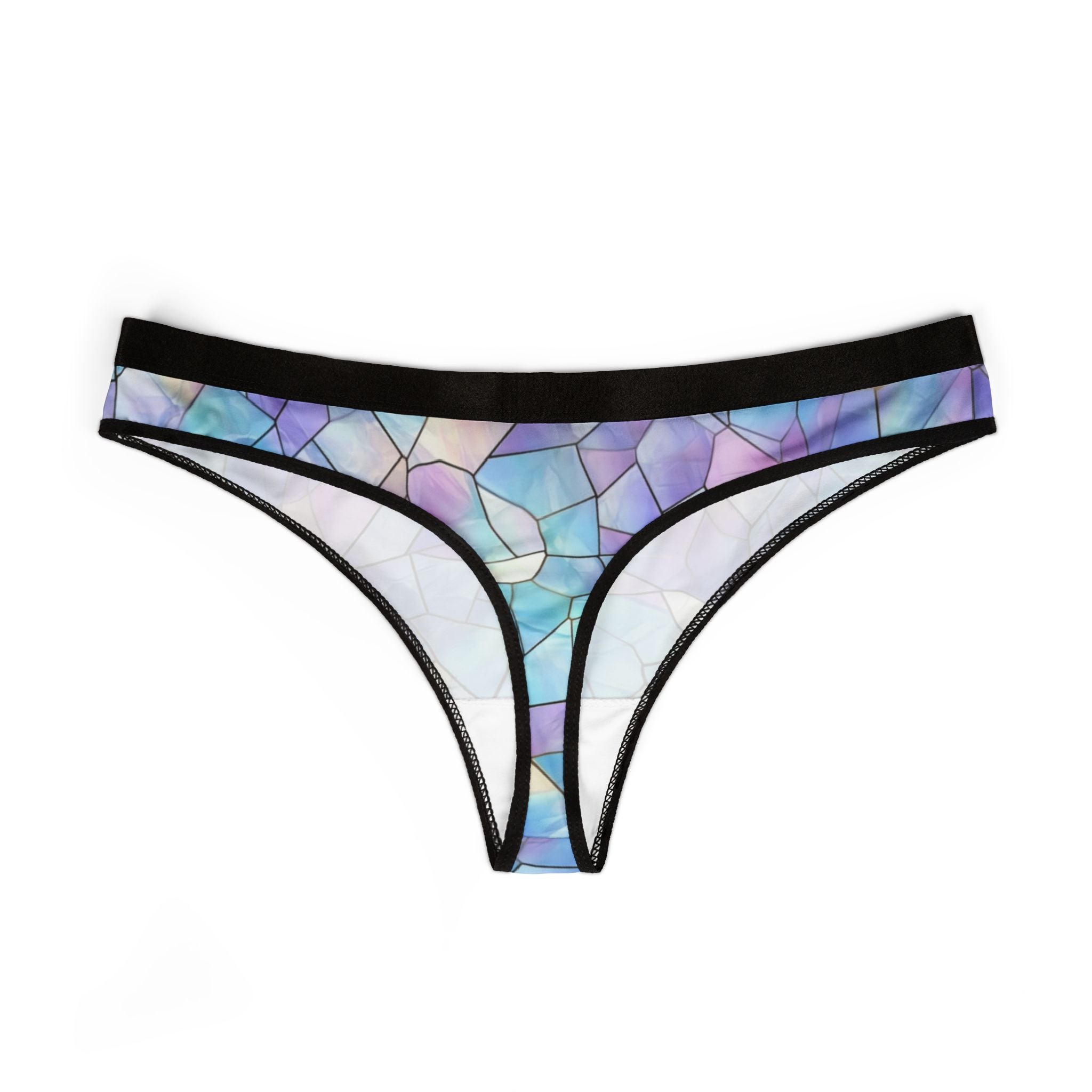 Women's thongs pastel stained glass