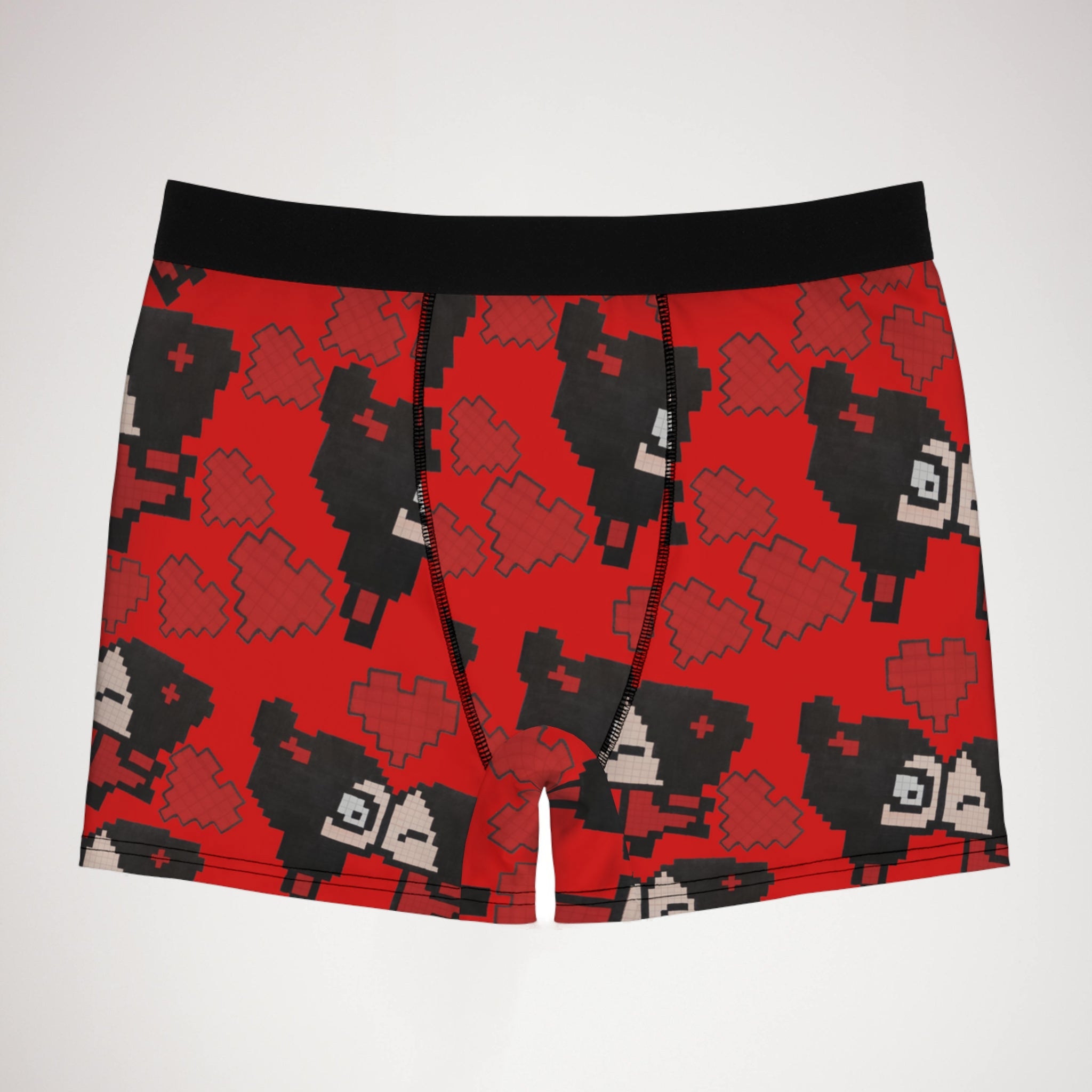 Men's boxer briefs pixel pucca kiss heart red