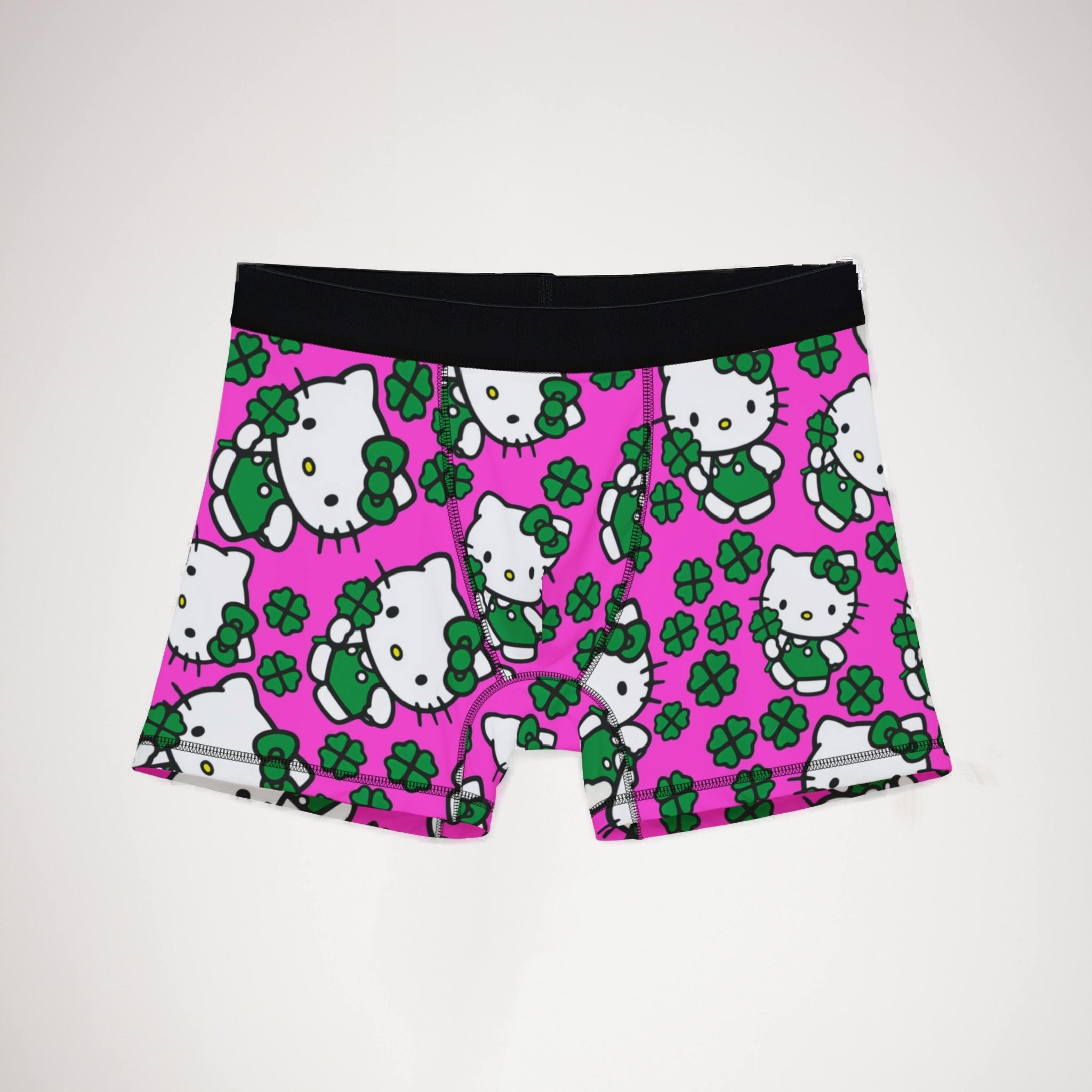 Men's boxers kitty saint patrick lucky pink