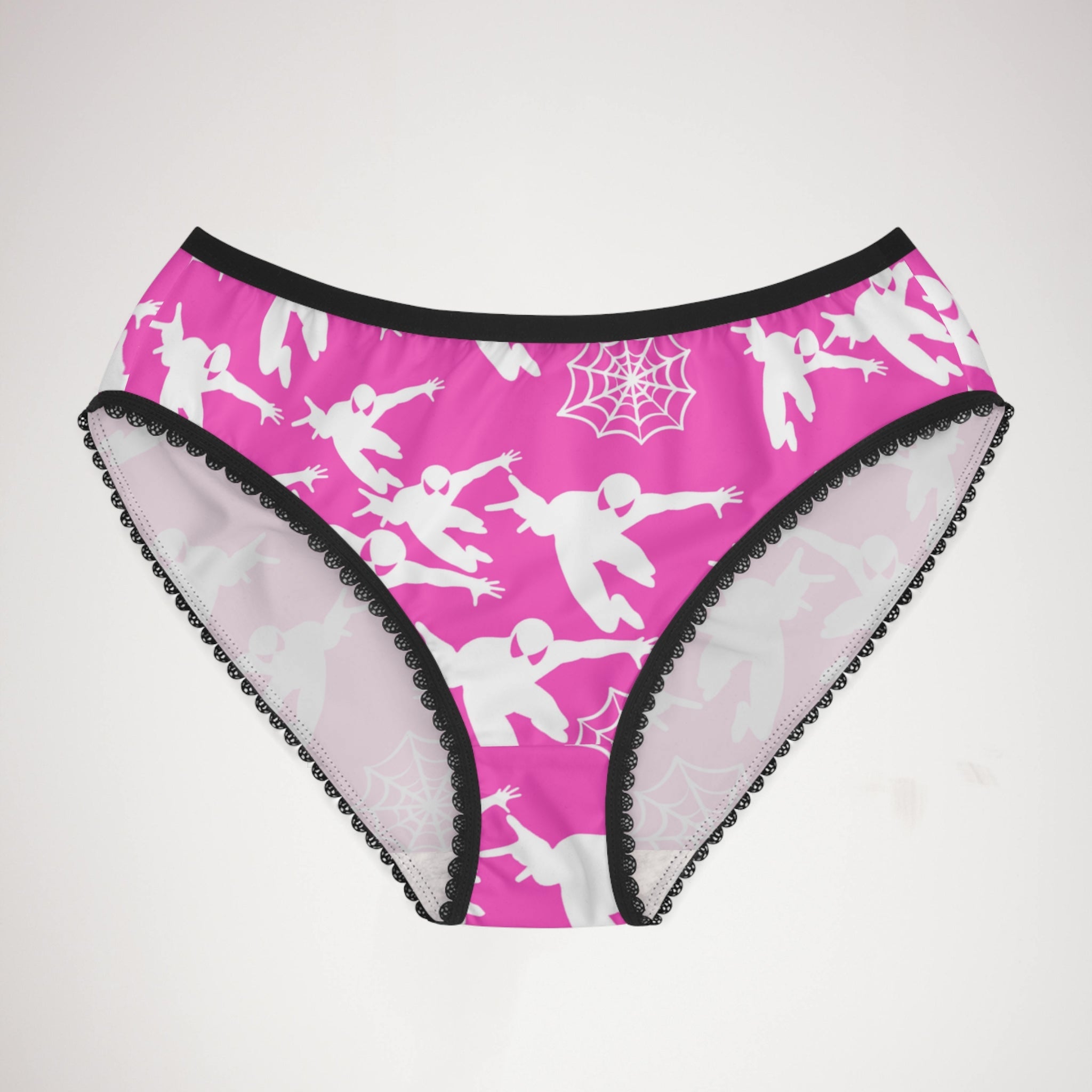 Women's briefs spiderman web plain pink