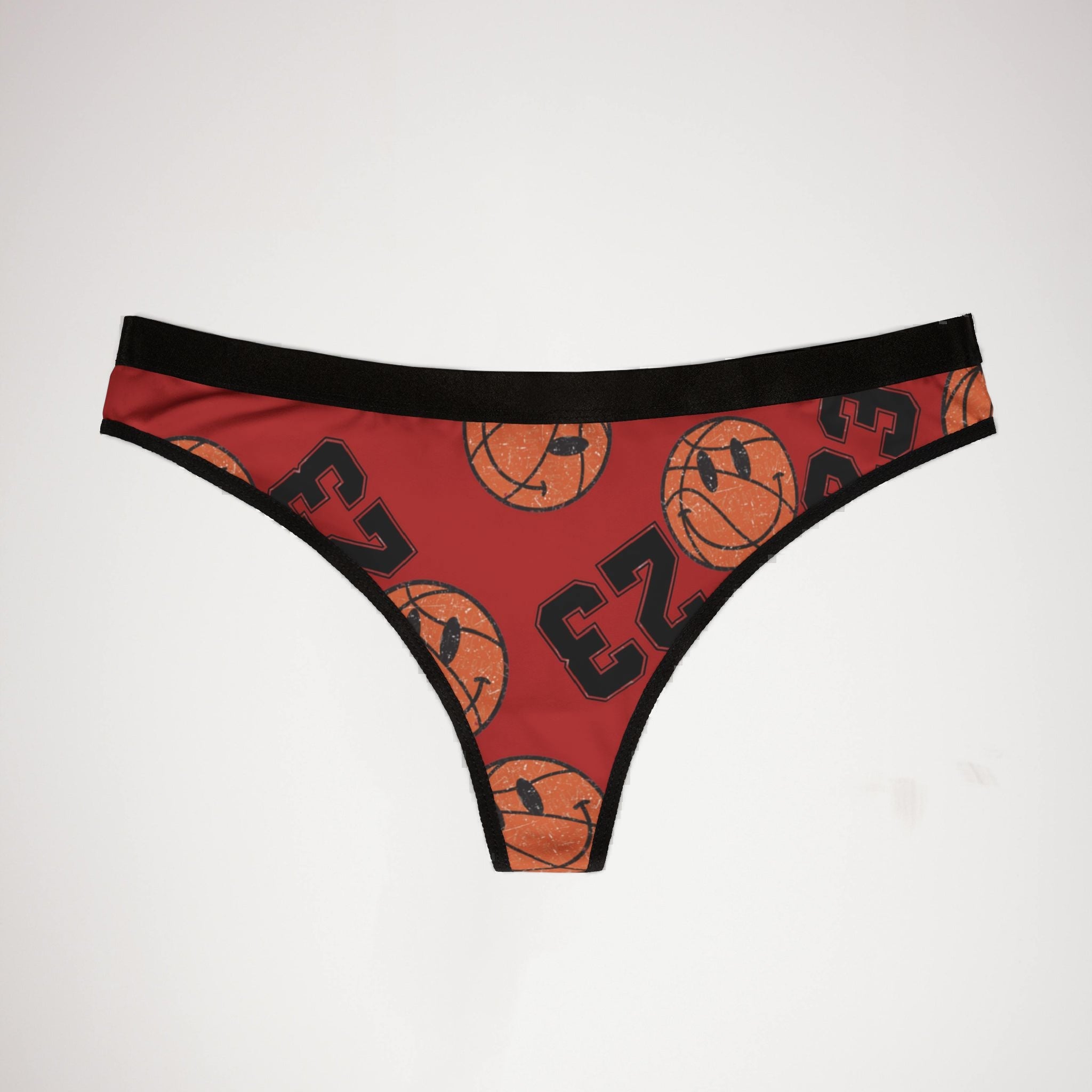 Women's thongs number   basketball orange