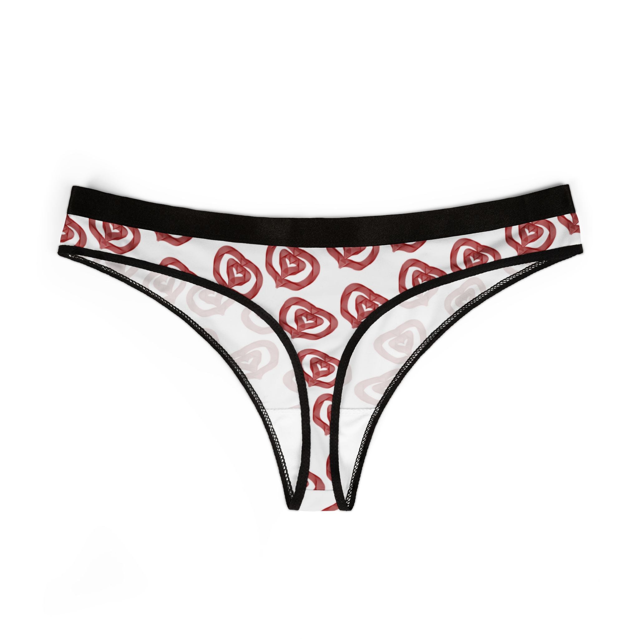 Women's thongs love hearts