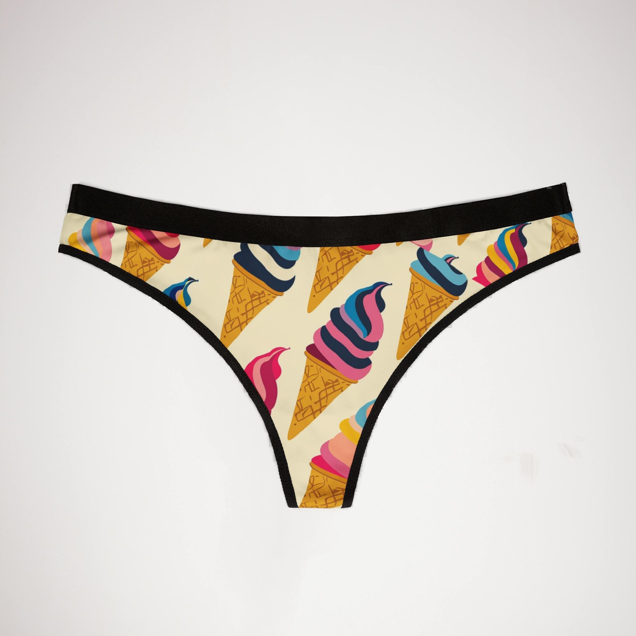 Women's thongs minimal ice cream
