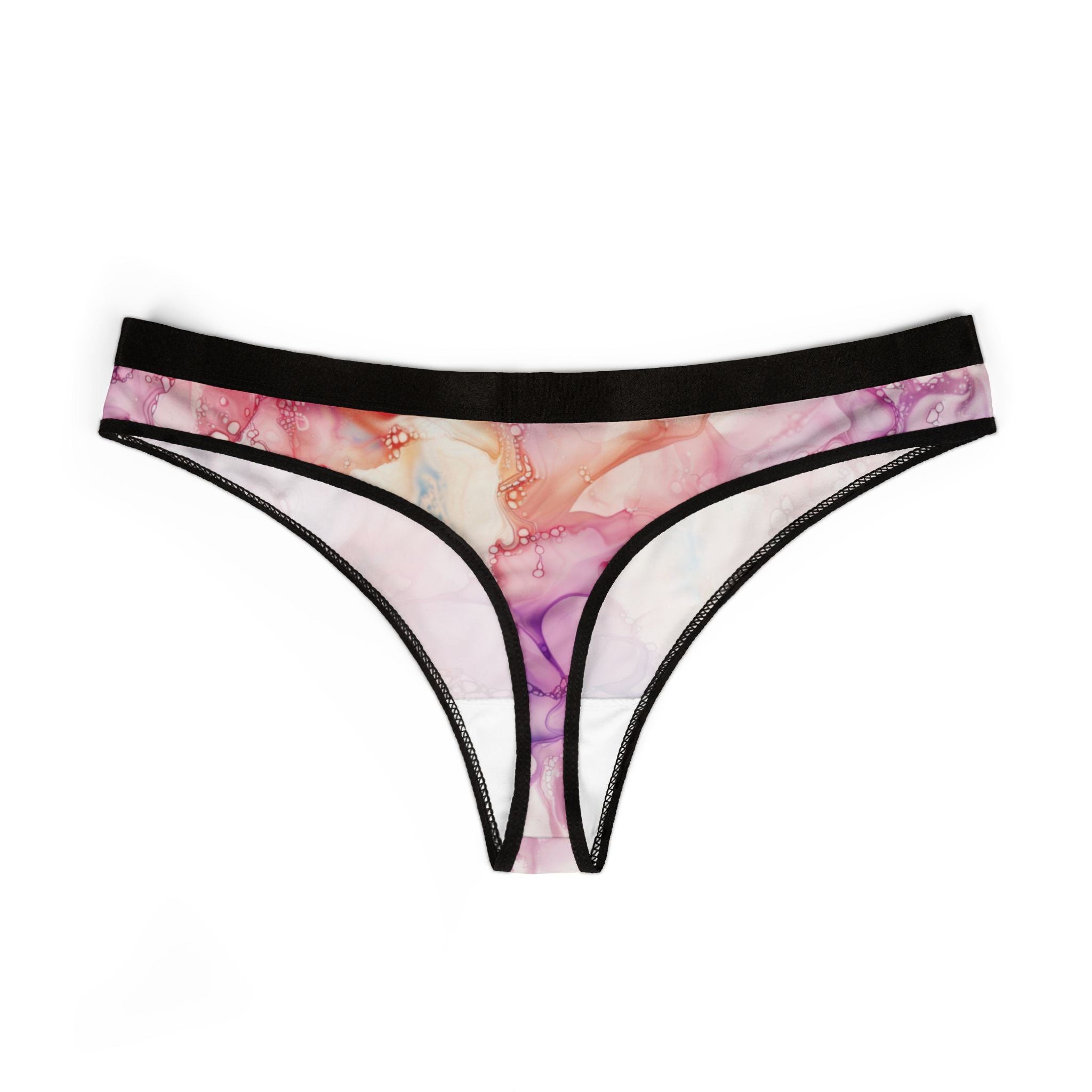 Women's thongs pastel alcohol ink