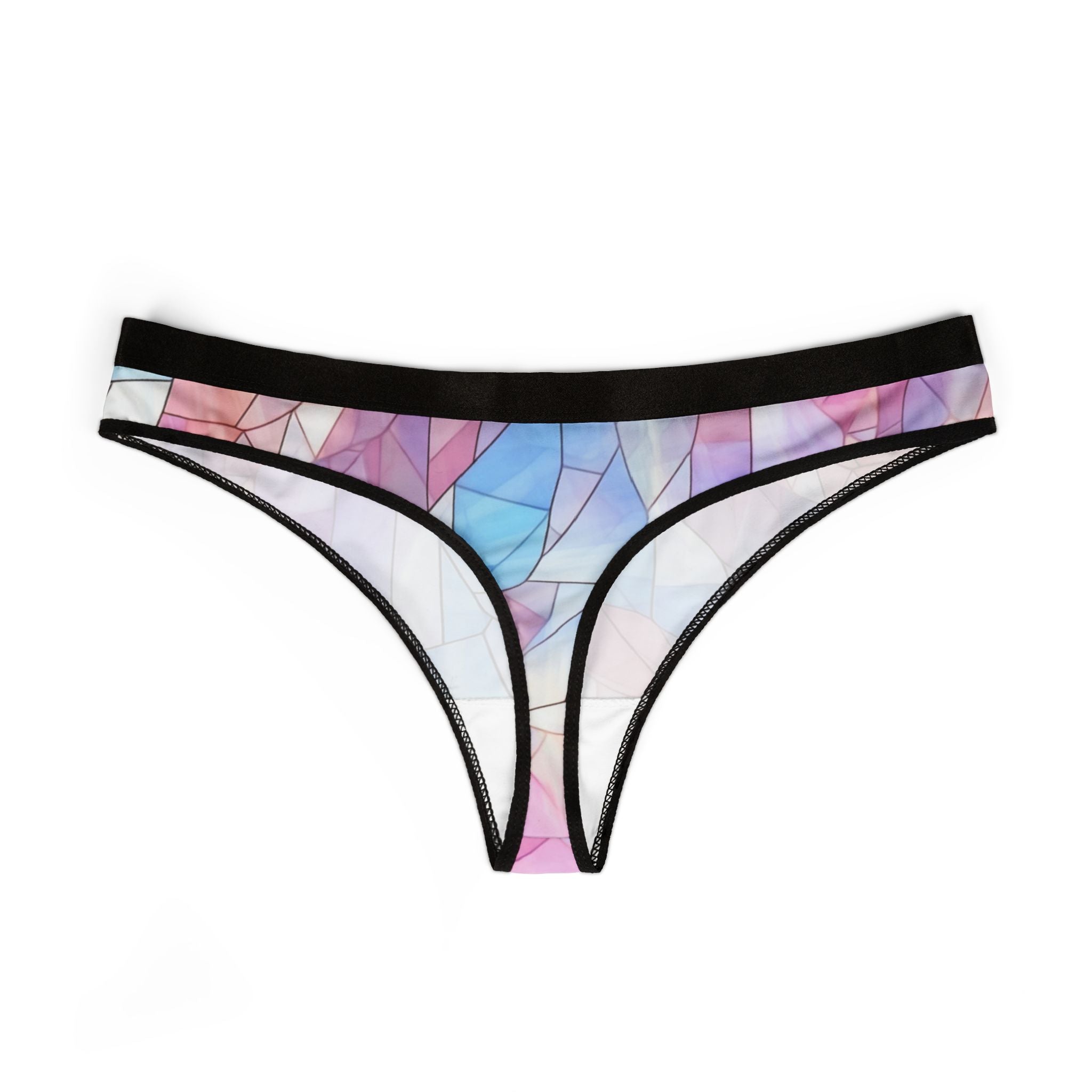 Women's thongs pastel stained glass