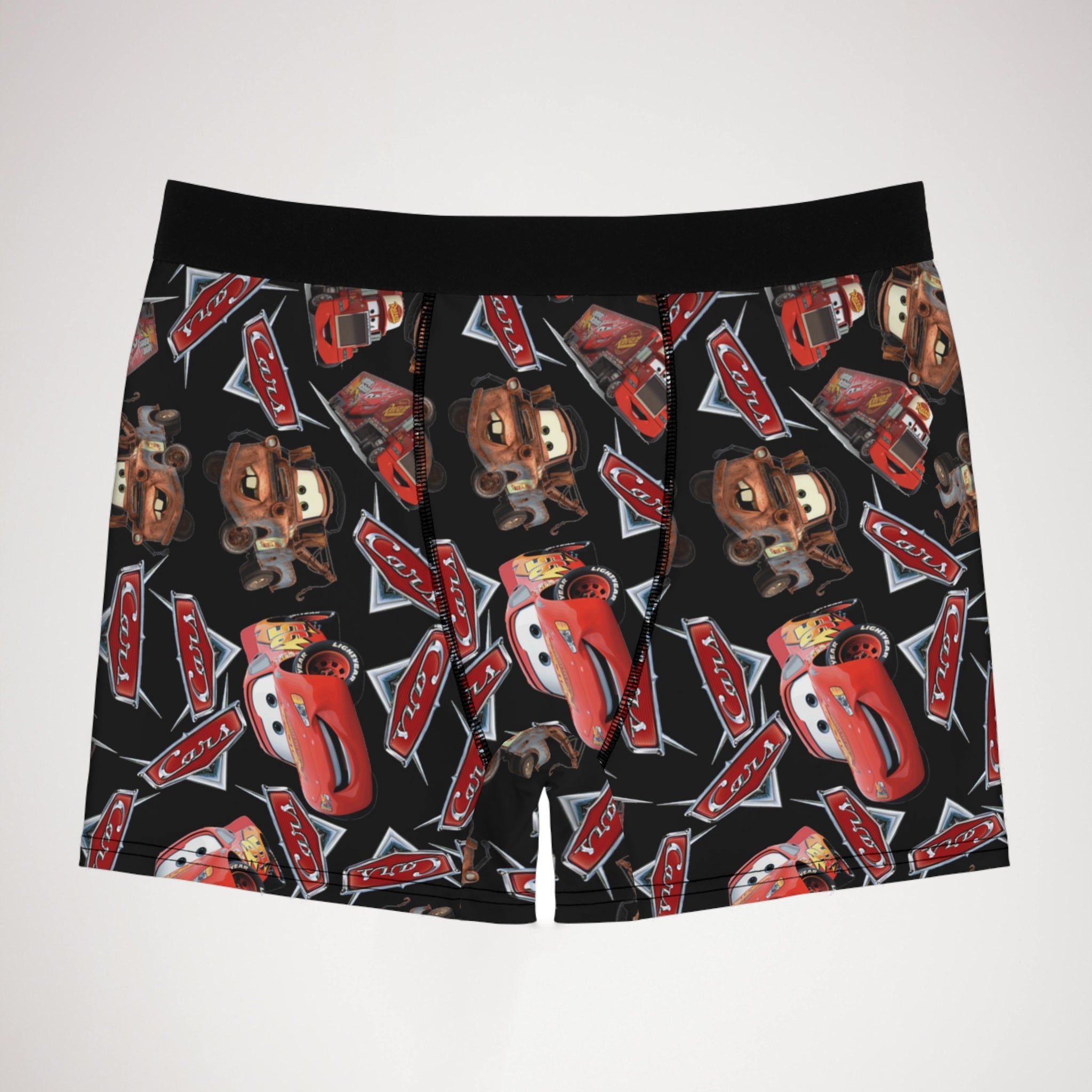 Men's boxer briefs mcqueen funny cars black