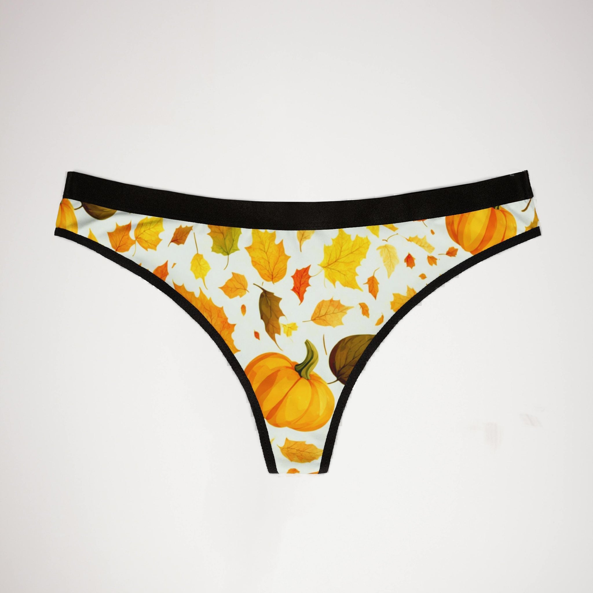Women's thongs autumn leaves
