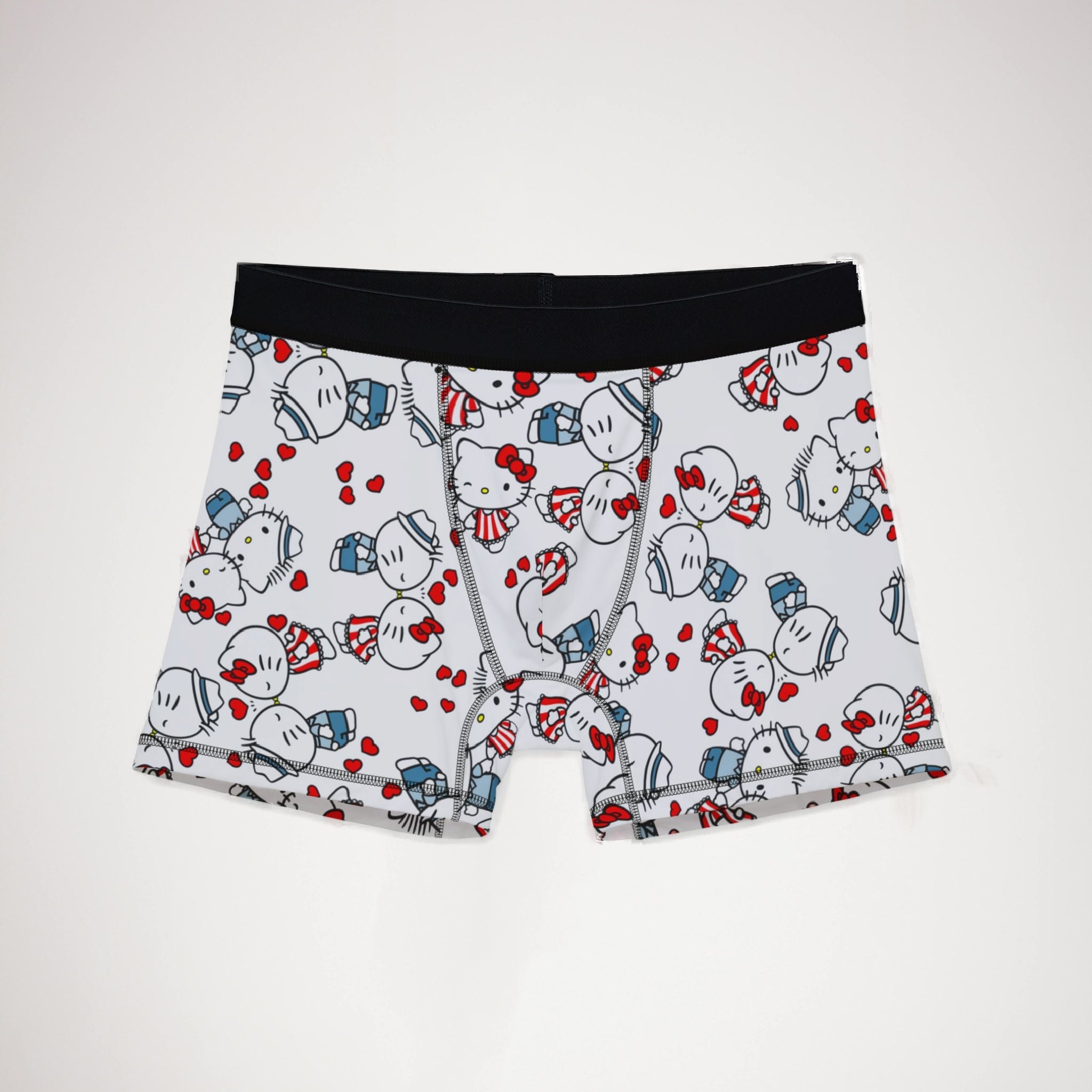 Men's boxers kitty kiss wedding white