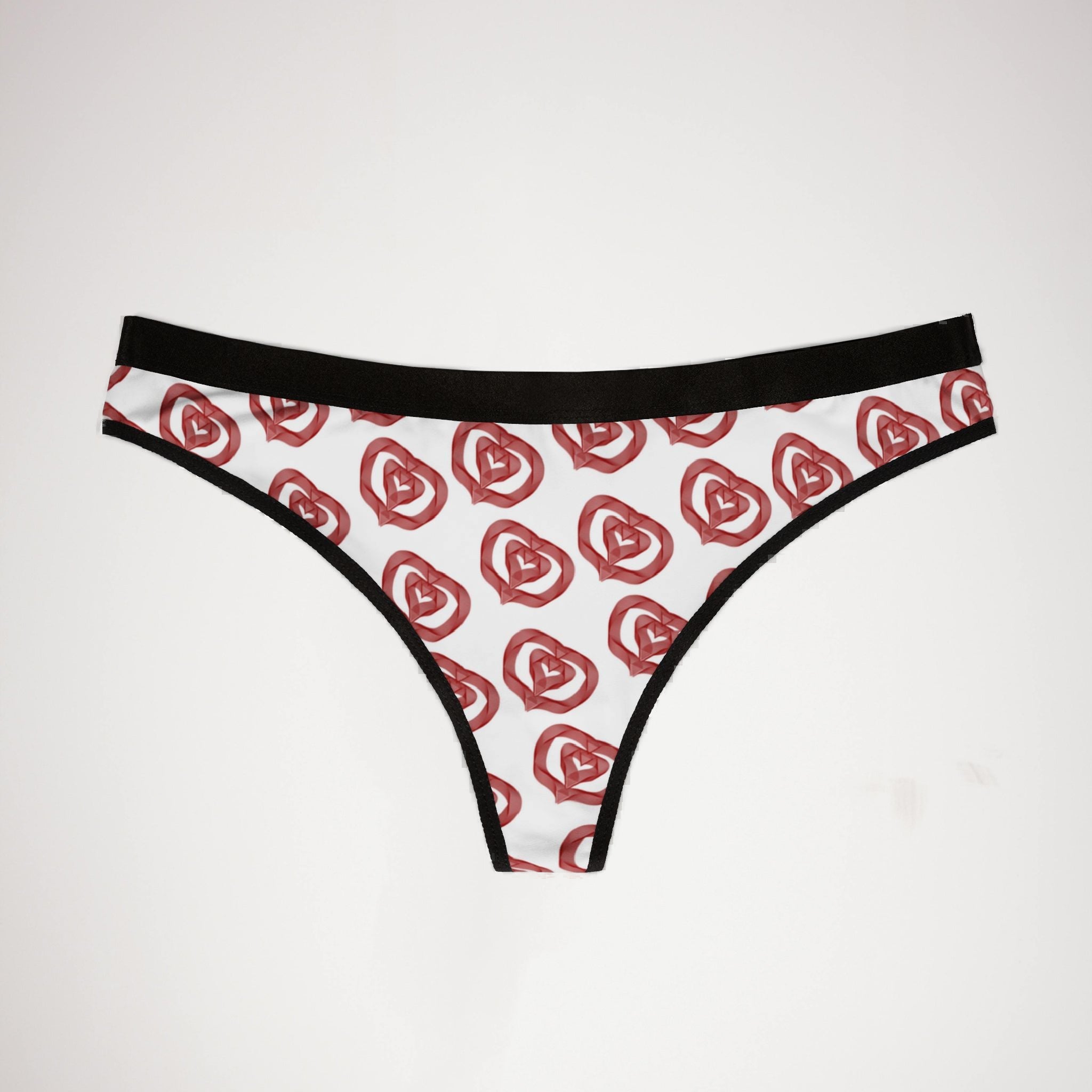 Women's thongs love hearts