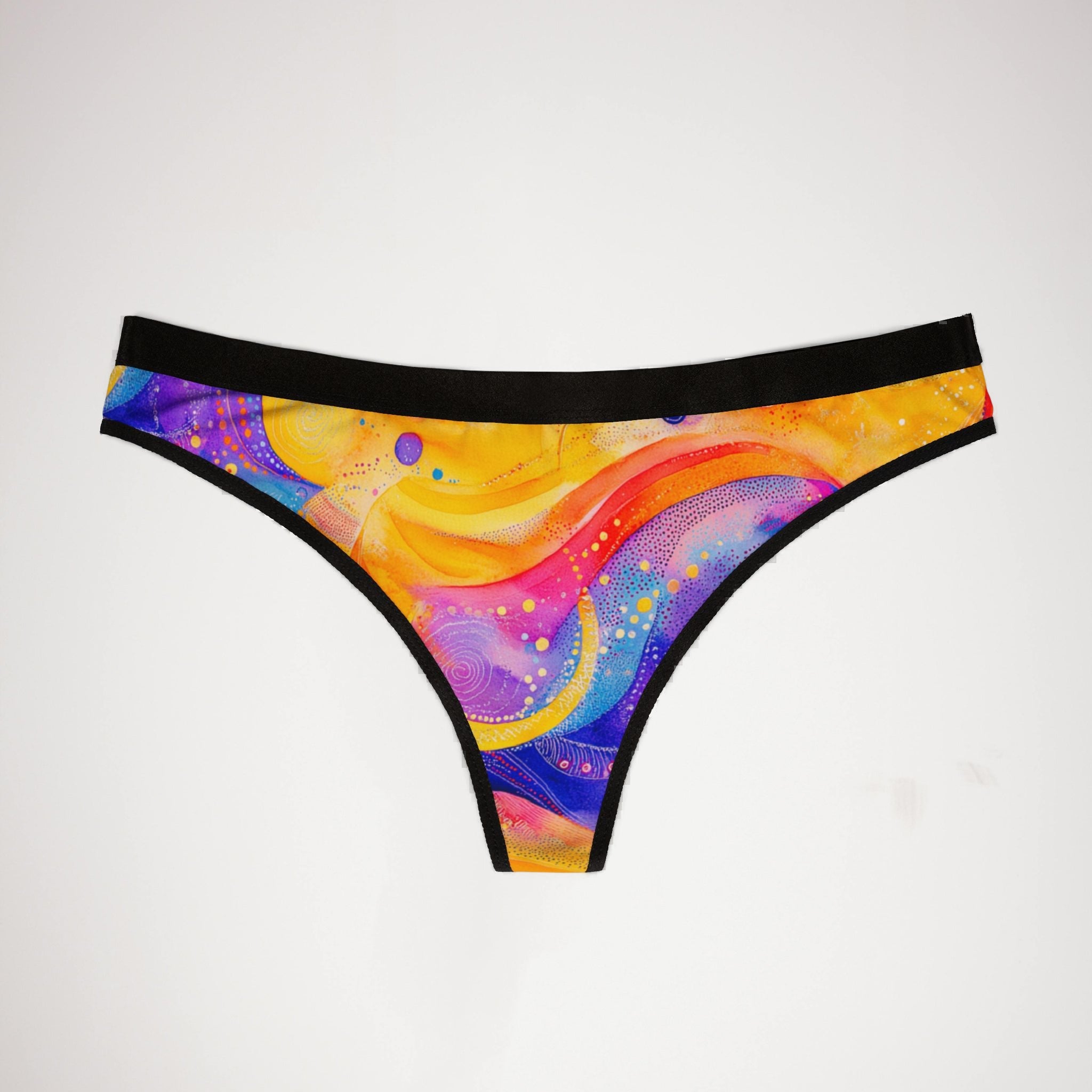 Women's thongs watercolor abstract