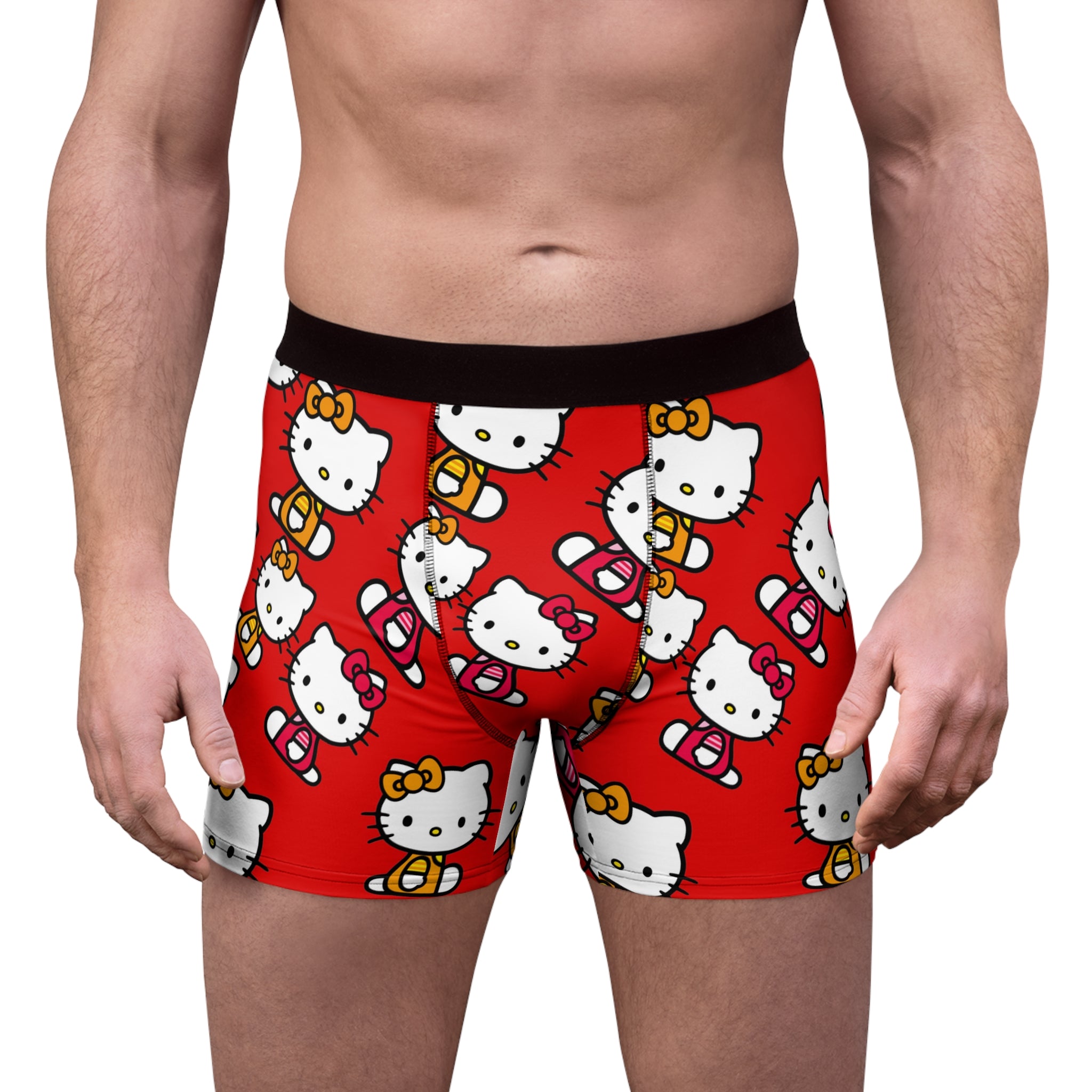 Men's boxer briefs kitty two colors red