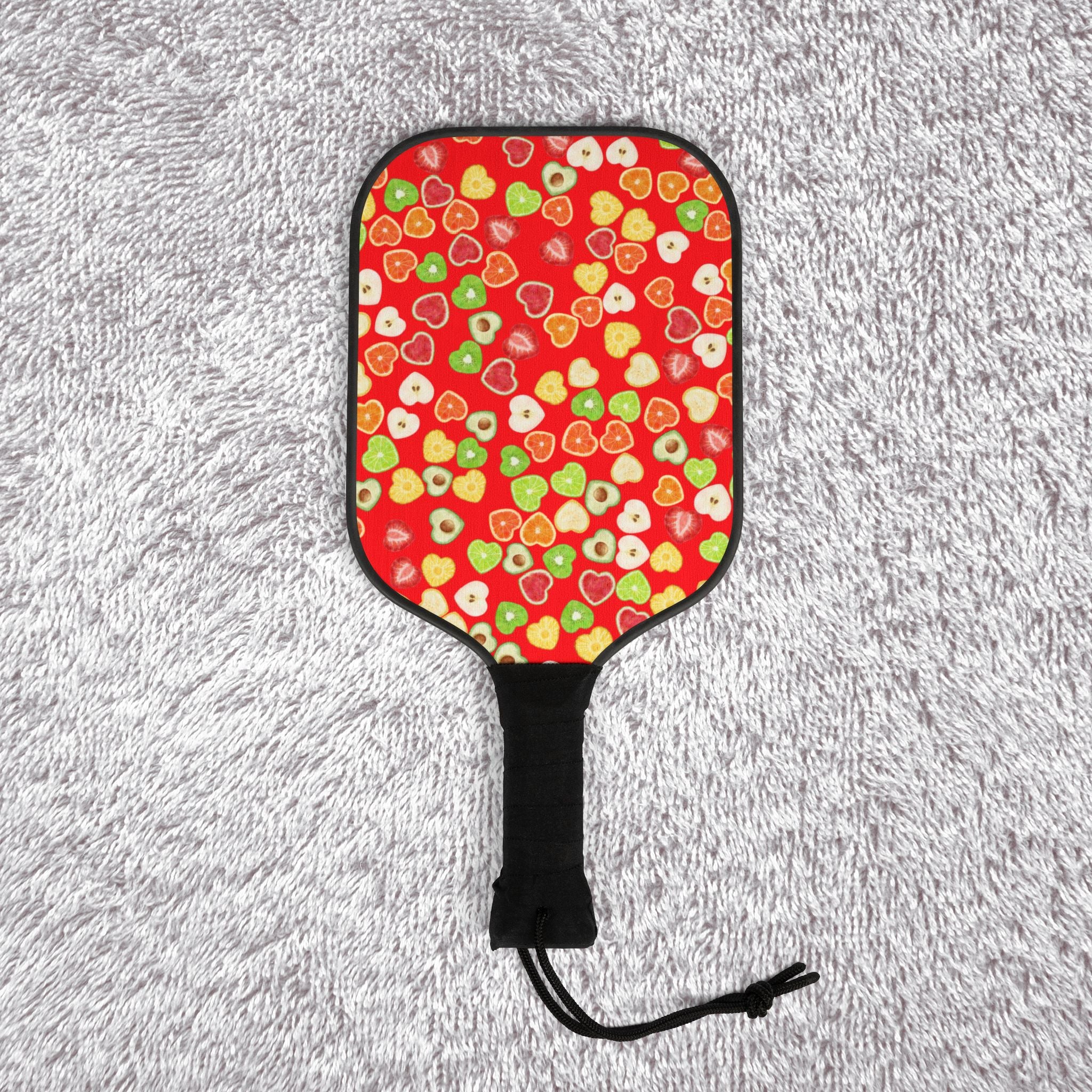 Pickleball kit (2 paddles + 2 balls + transparent bag) heart fruits red