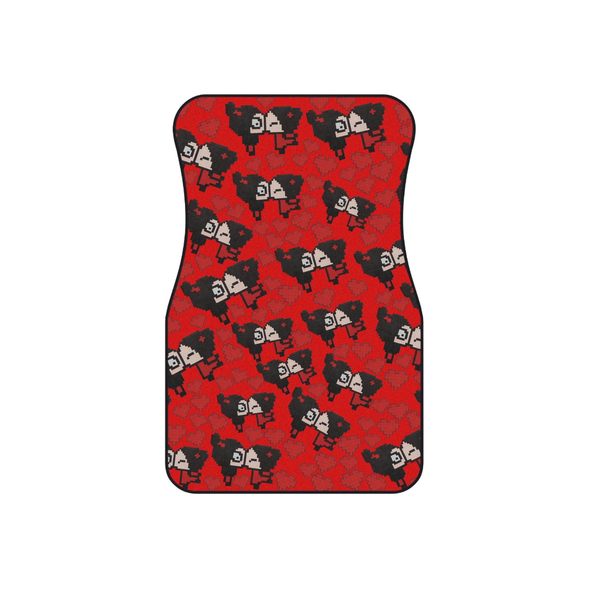 Car mats (set of 4) pixel pucca kiss heart red