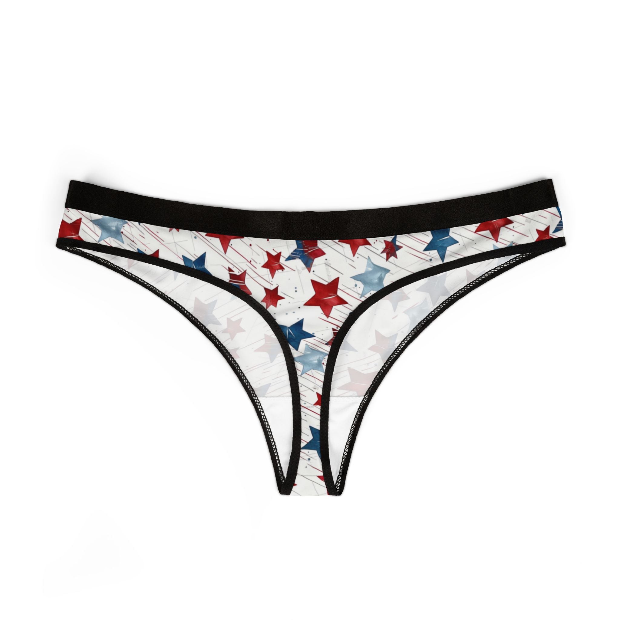 Women's thongs watercolor 4th of july