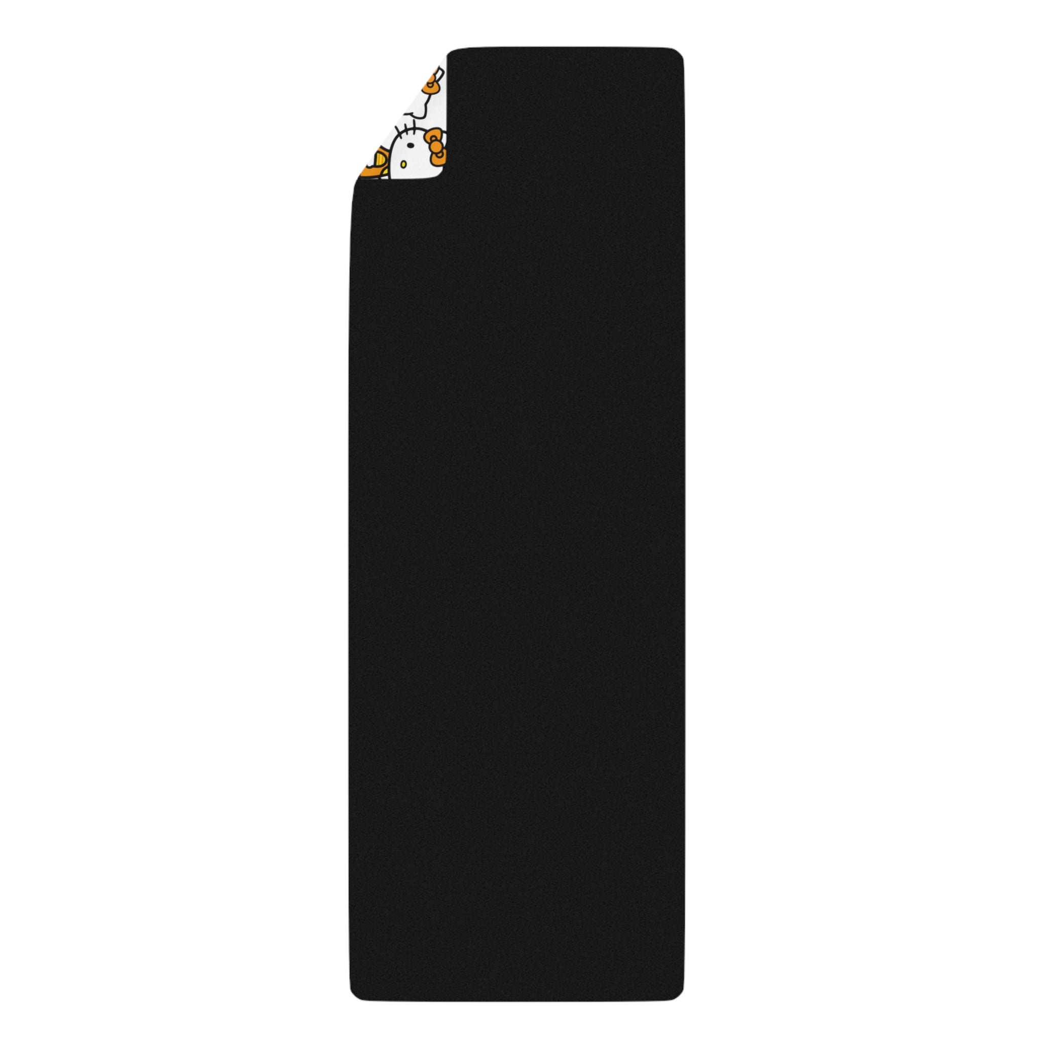 Rubber yoga mat kitty two colors white