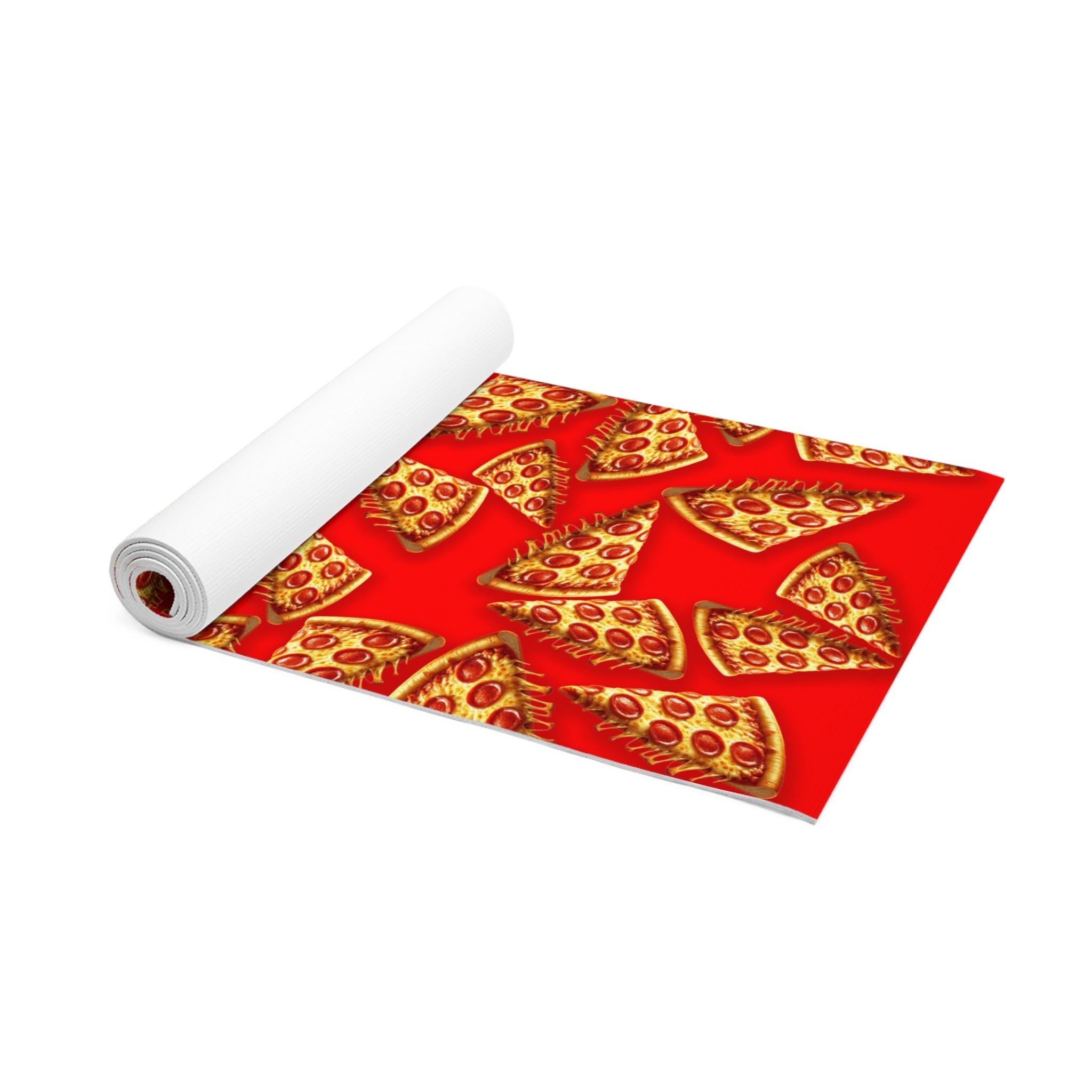 Foam yoga mat pizza red