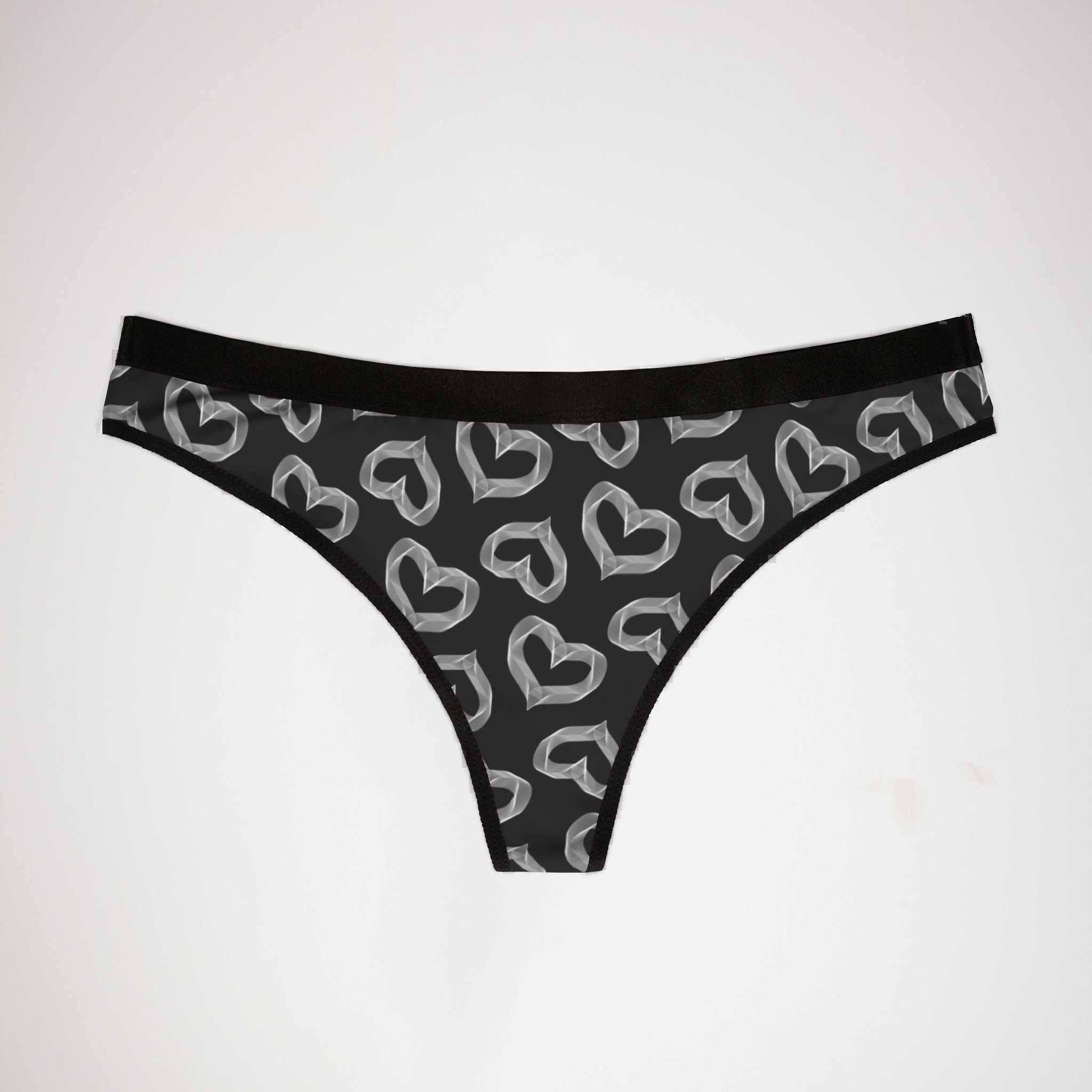 Women's thongs love hearts