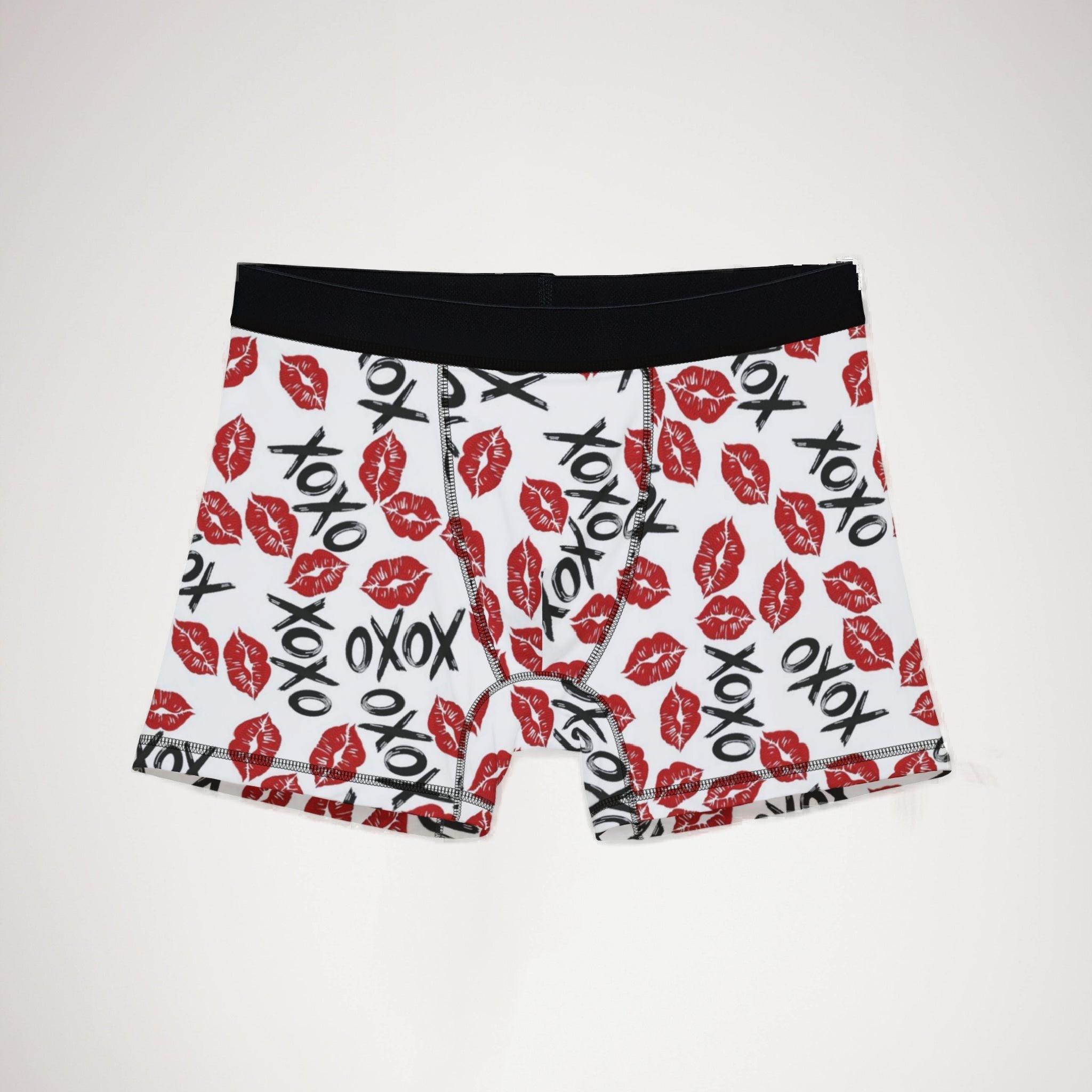 Men's boxers xoxo kiss valentine white