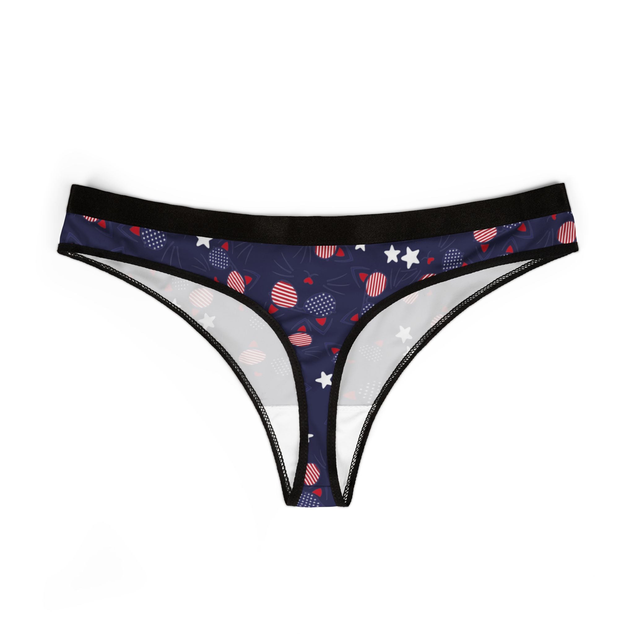 Women's thongs Meowica  th july american independence day blue