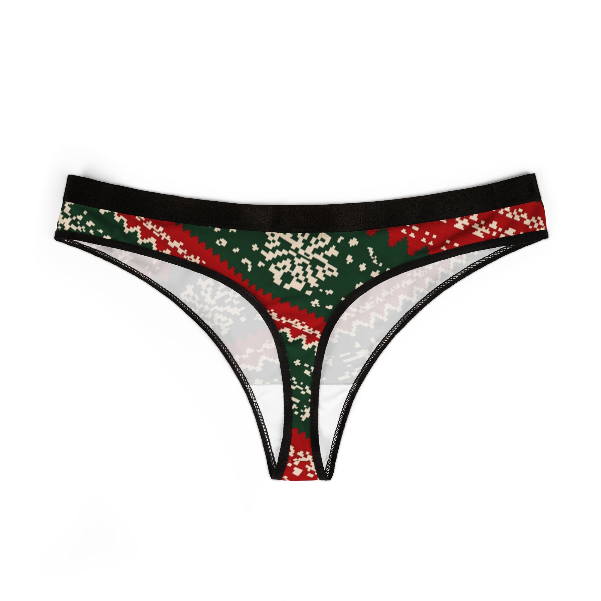 Women's thongs ugly christmas sweater