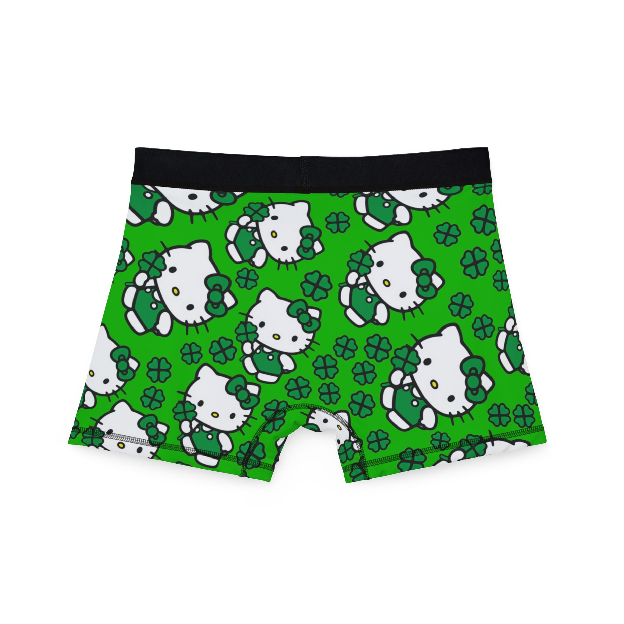 Men's boxers kitty saint patrick lucky green