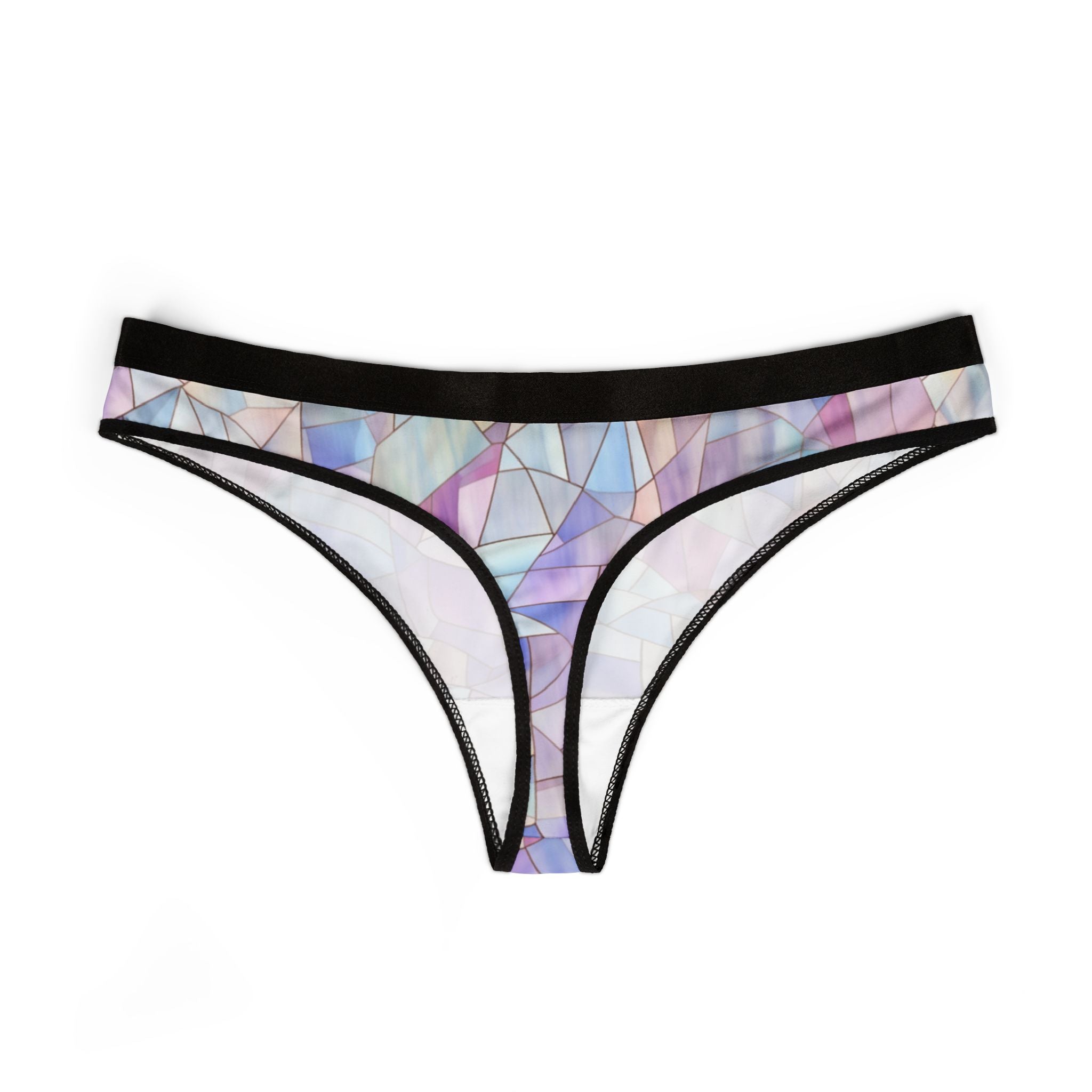 Women's thongs pastel stained glass