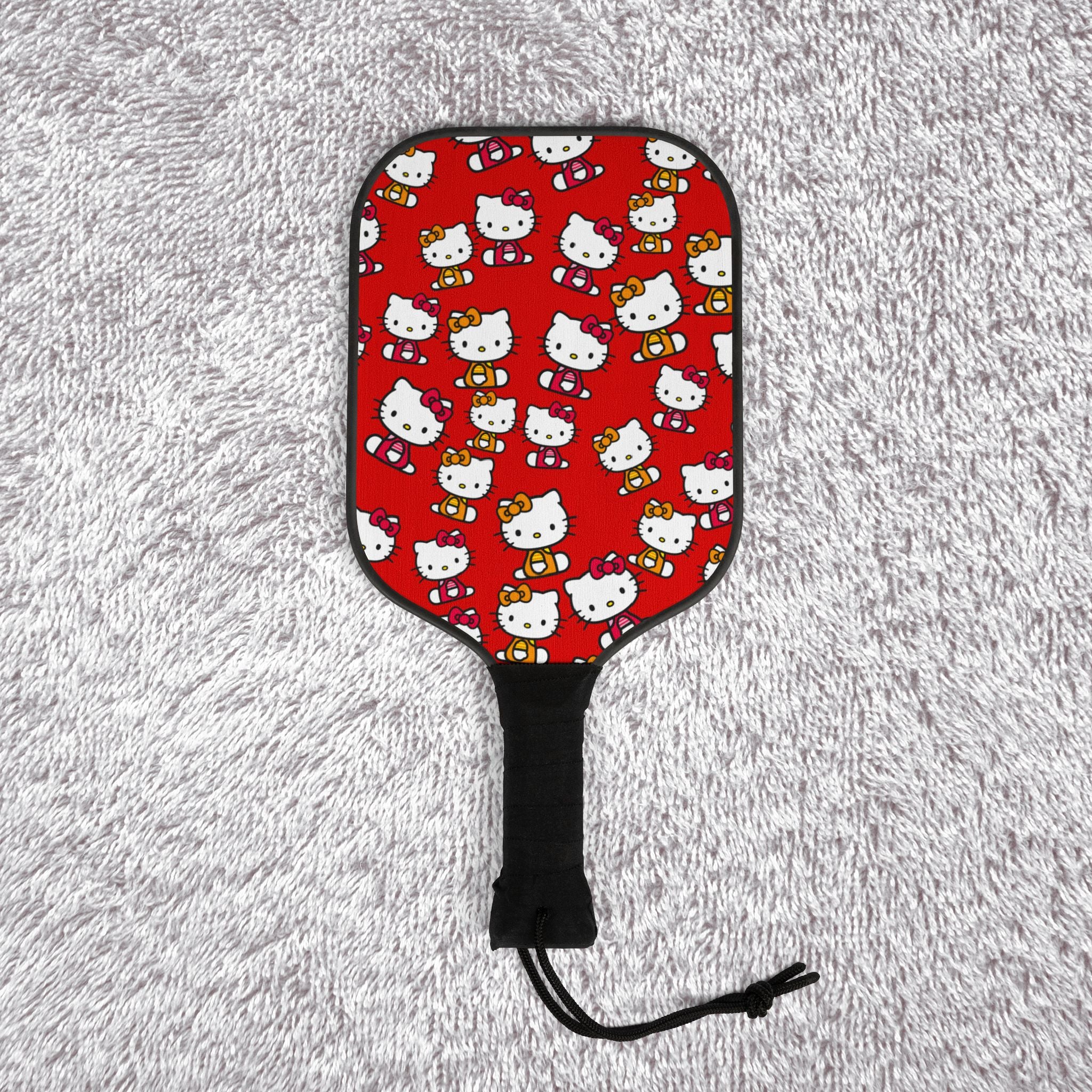 Pickleball kit (2 paddles + 2 balls + transparent bag) kitty two colors red