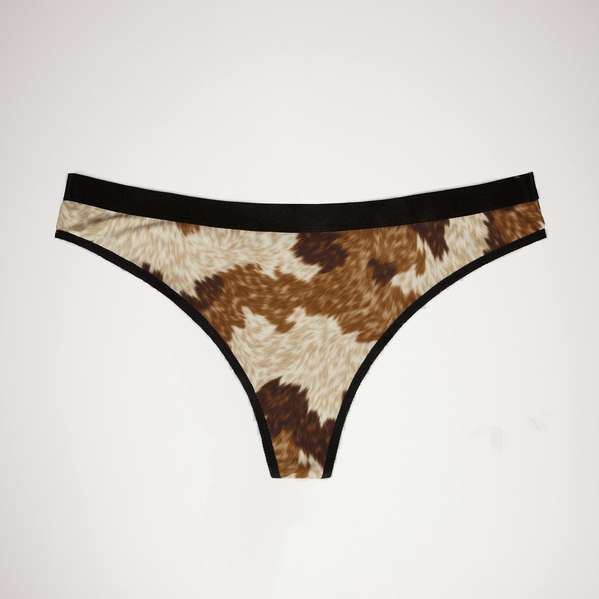 Women's thongs colorful cow print