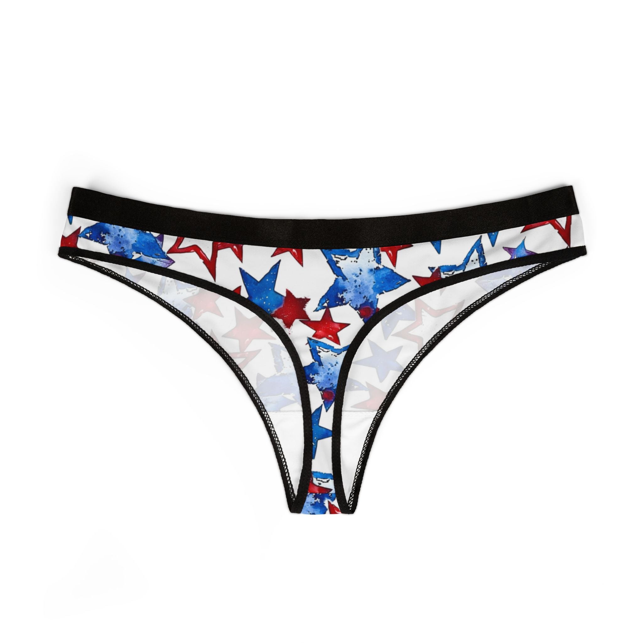 Women's thongs watercolor 4th of july
