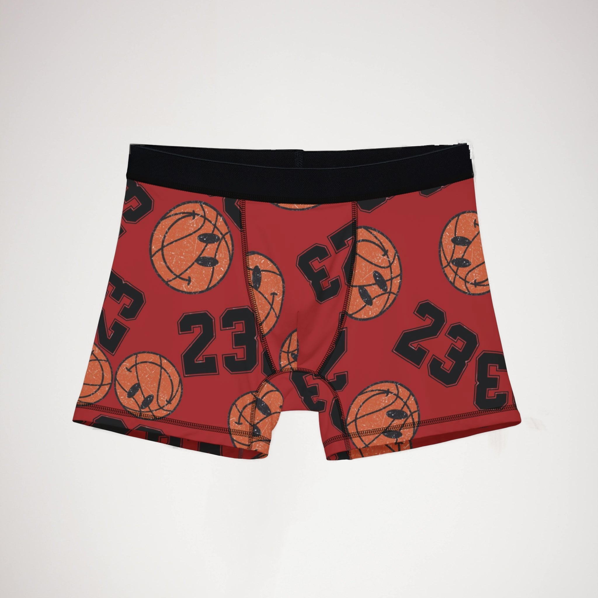 Men's boxers number   basketball orange