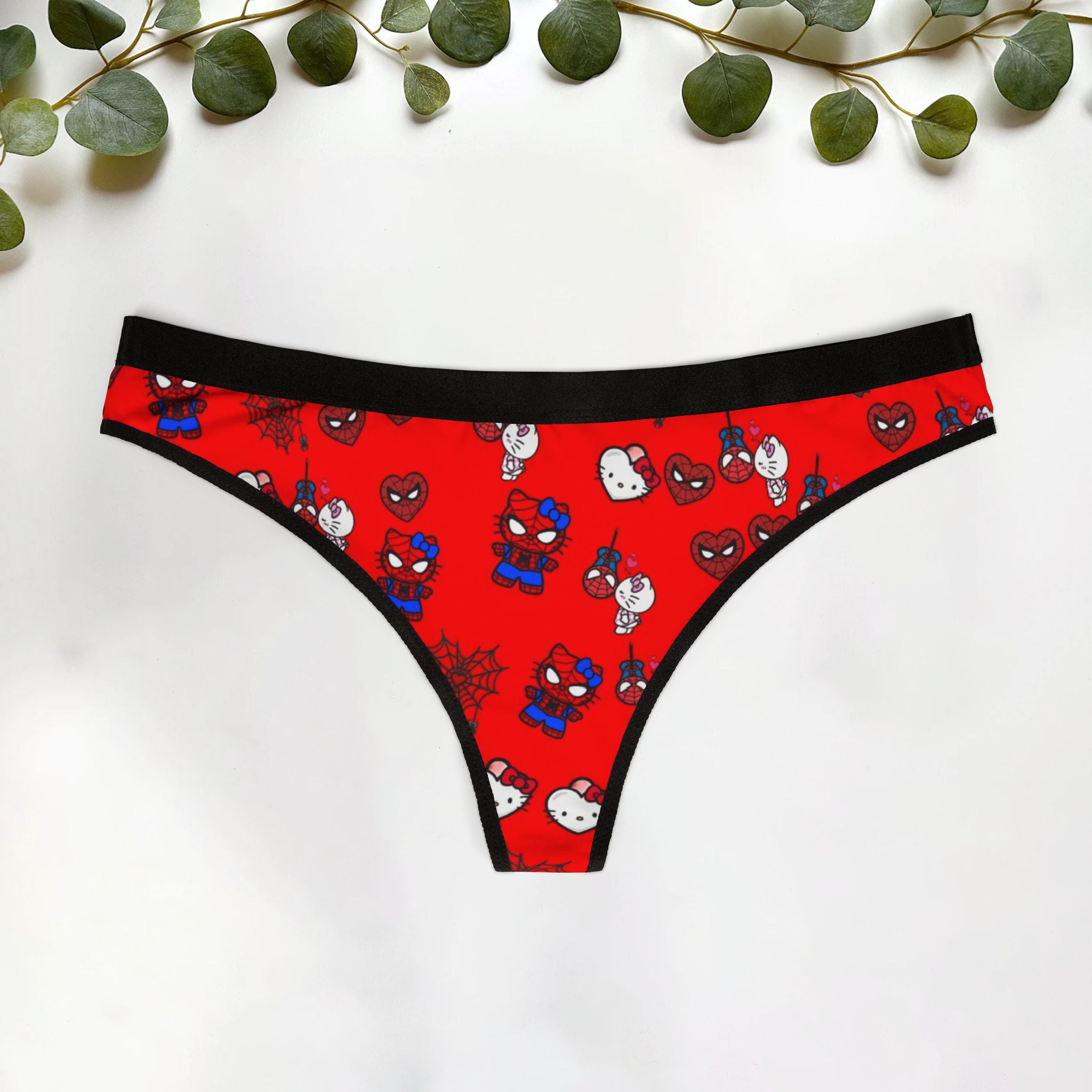 Spider kitty Women's Thongs, character underwear