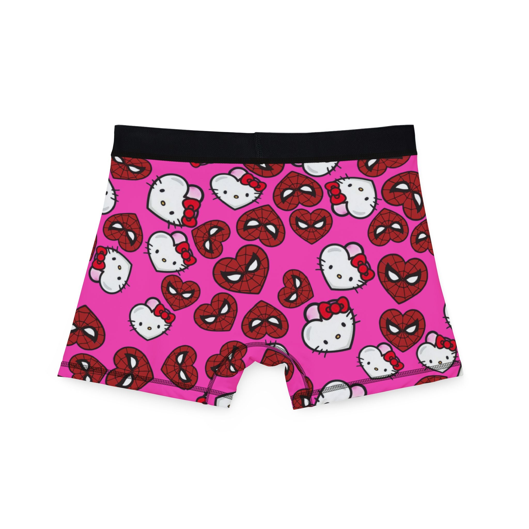 Men's boxers spider kitty double hearts pink