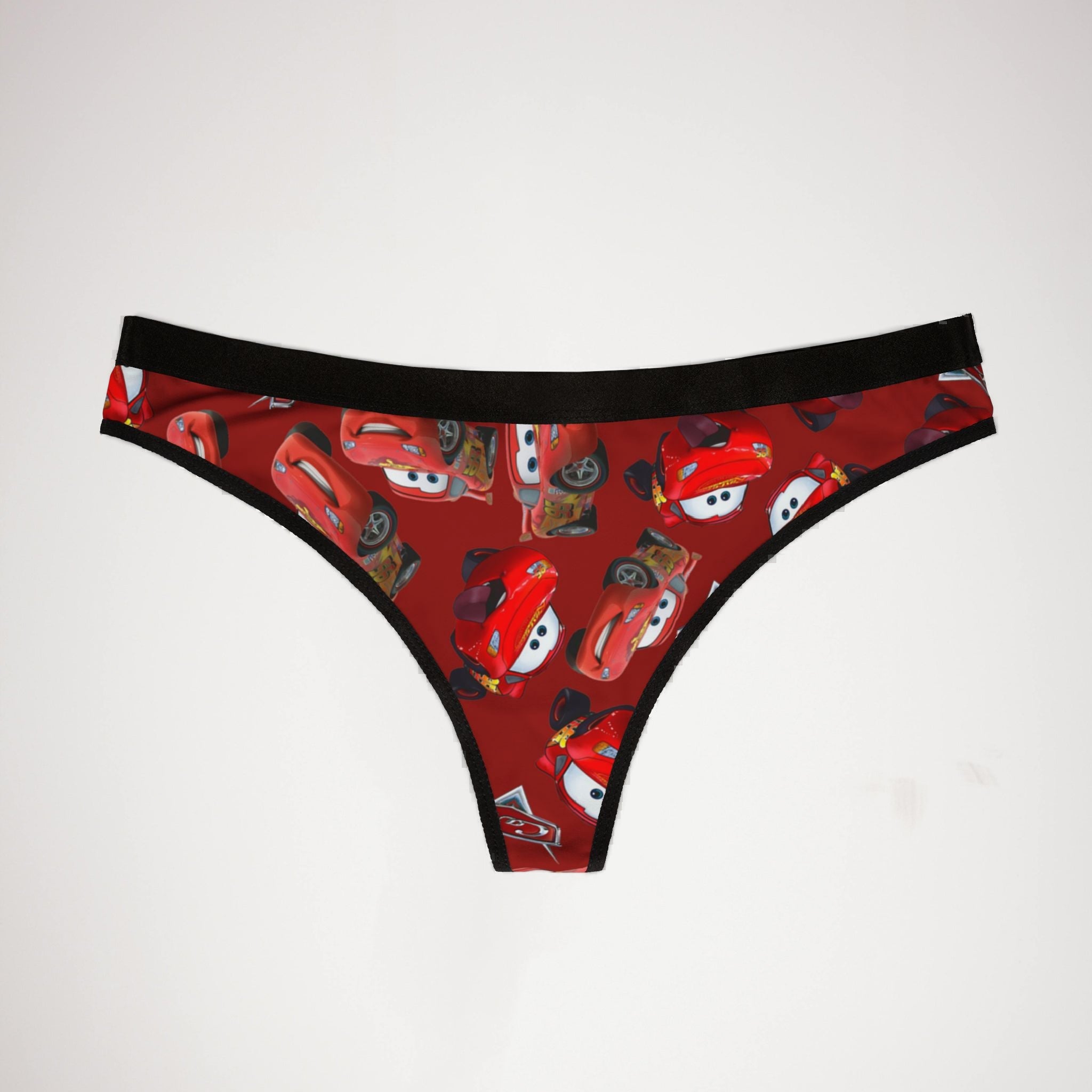 Women's thongs funny mcqueen red