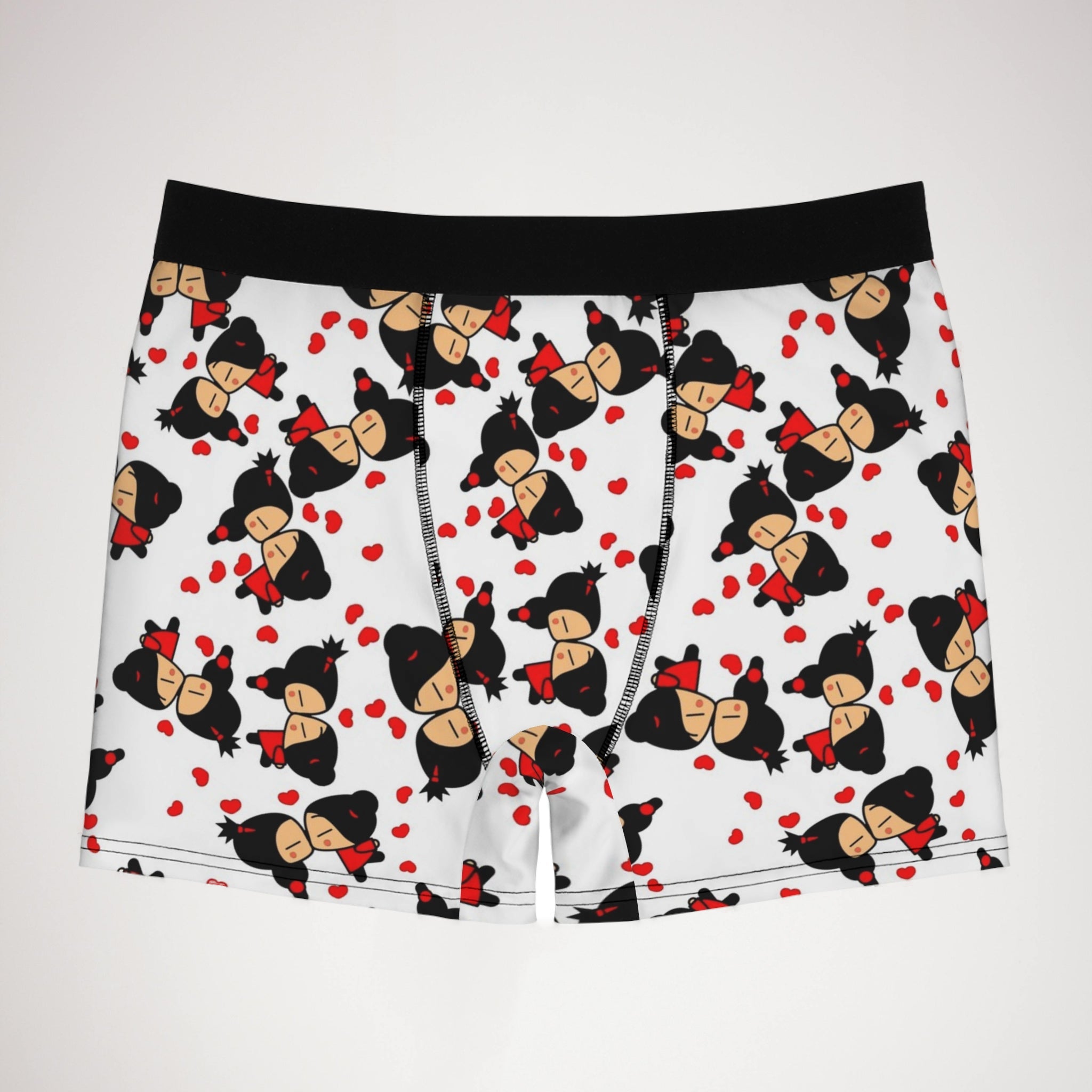 Men's boxer briefs pucca valentine kiss white