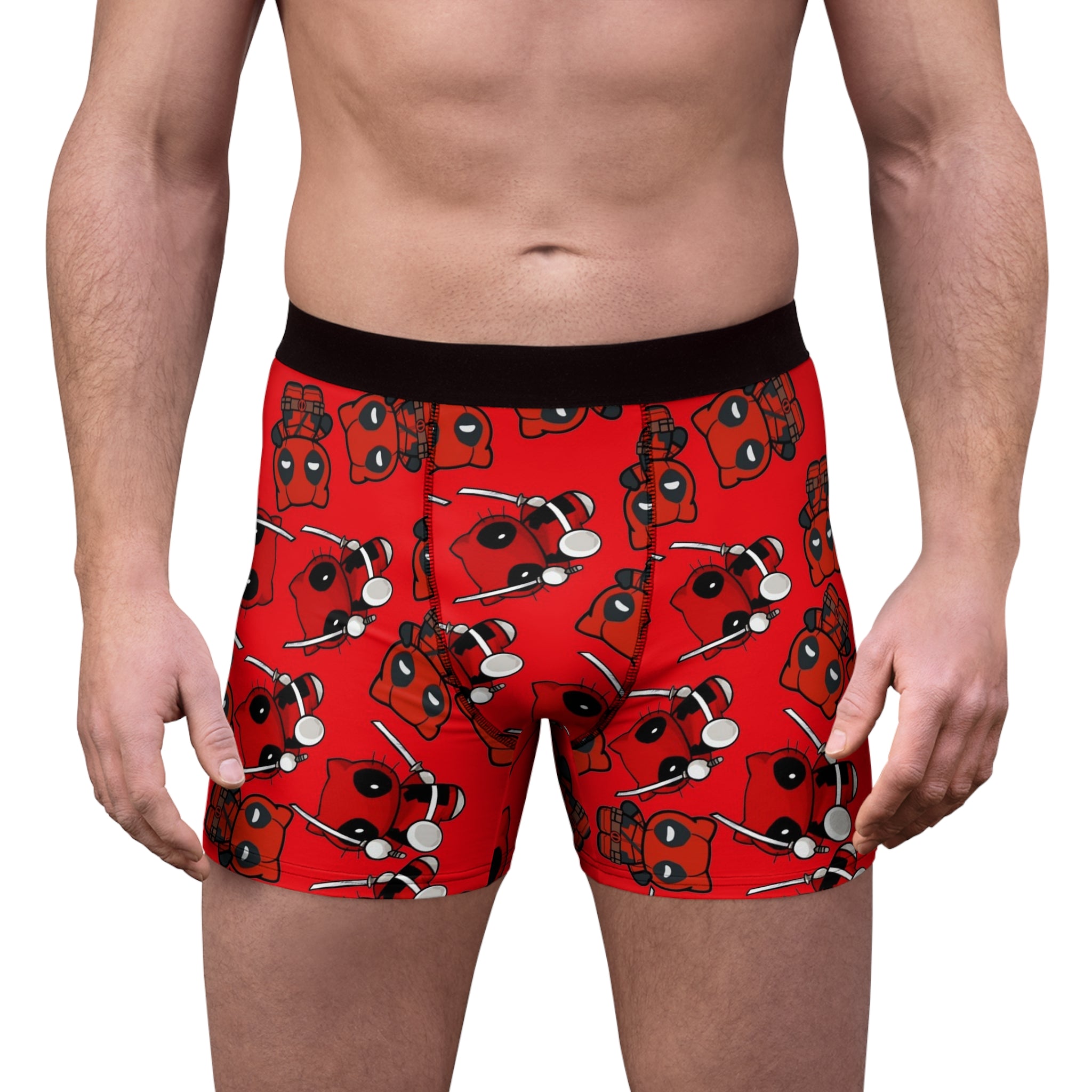 Men's boxer briefs kitty deadpool red