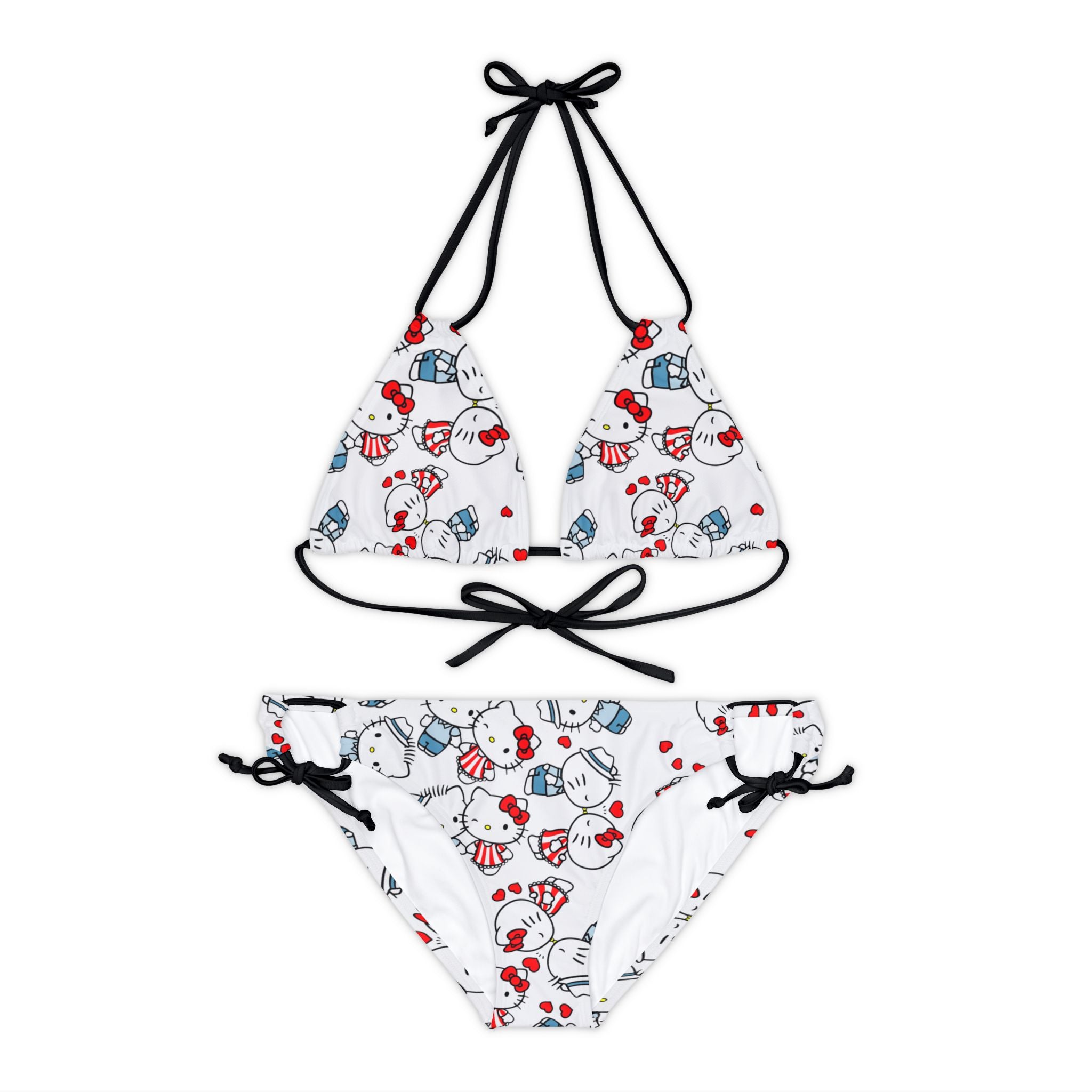 Strappy bikini set kitty kiss wedding white