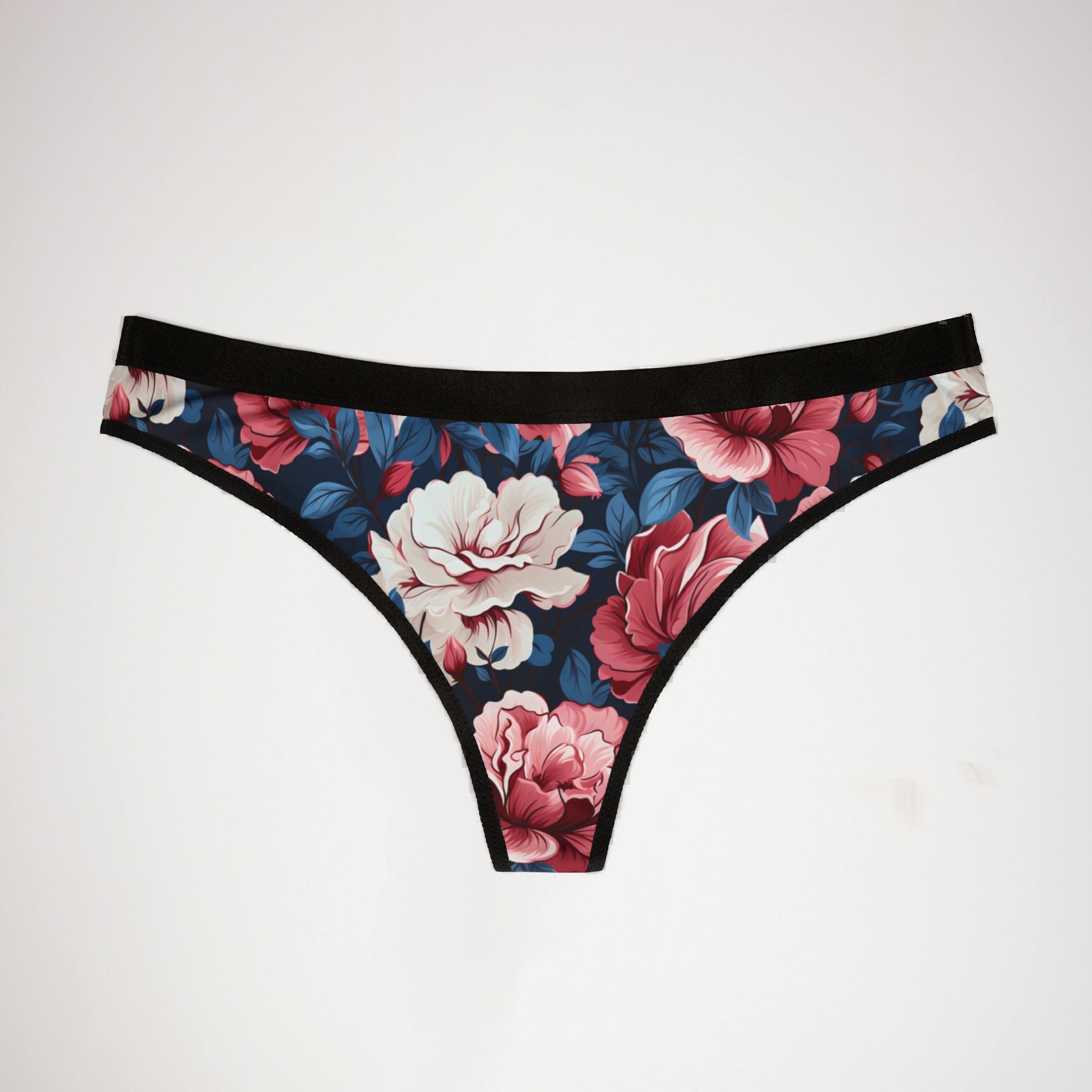 Women's thongs cherry rose