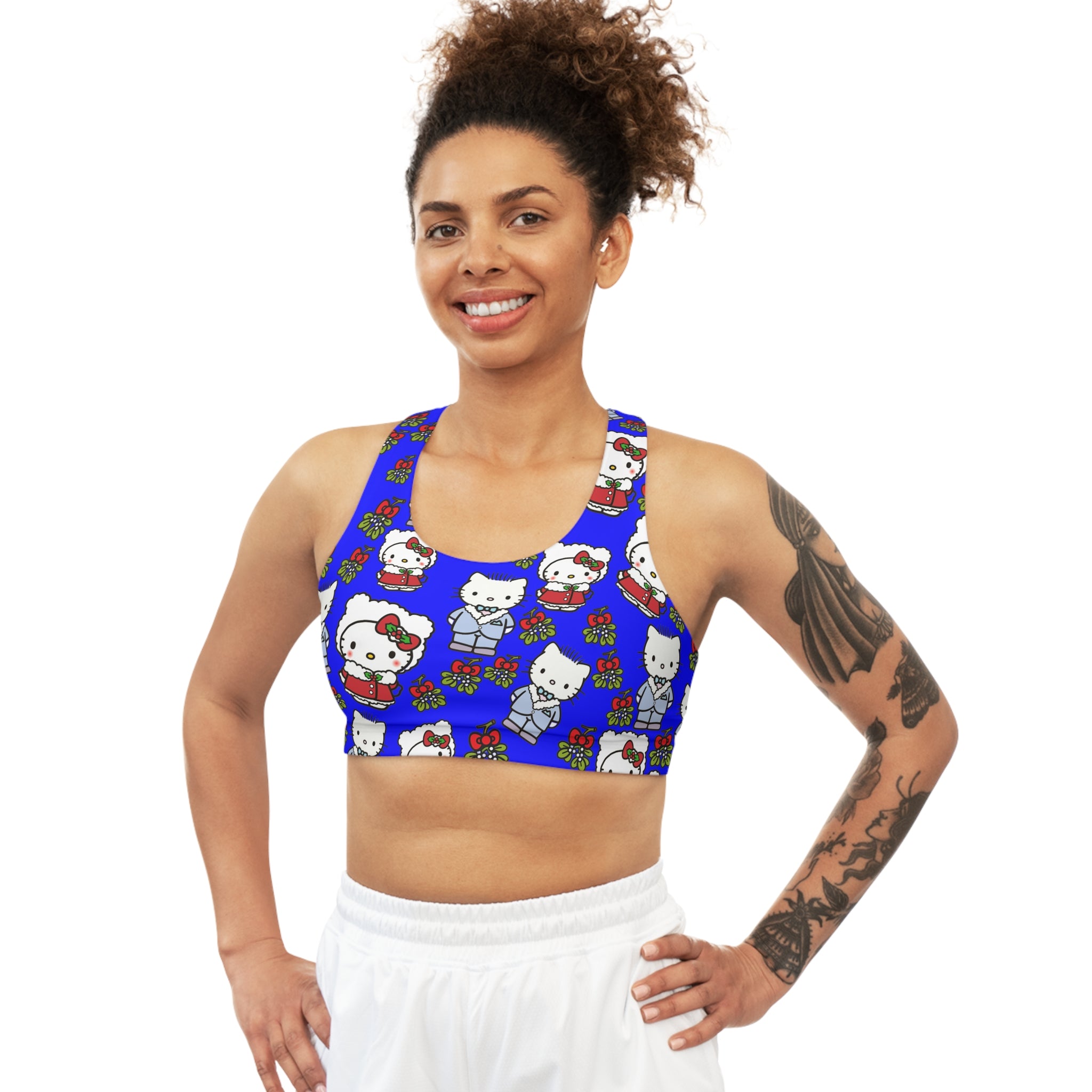 Sports bra kitty wedding valentine blue