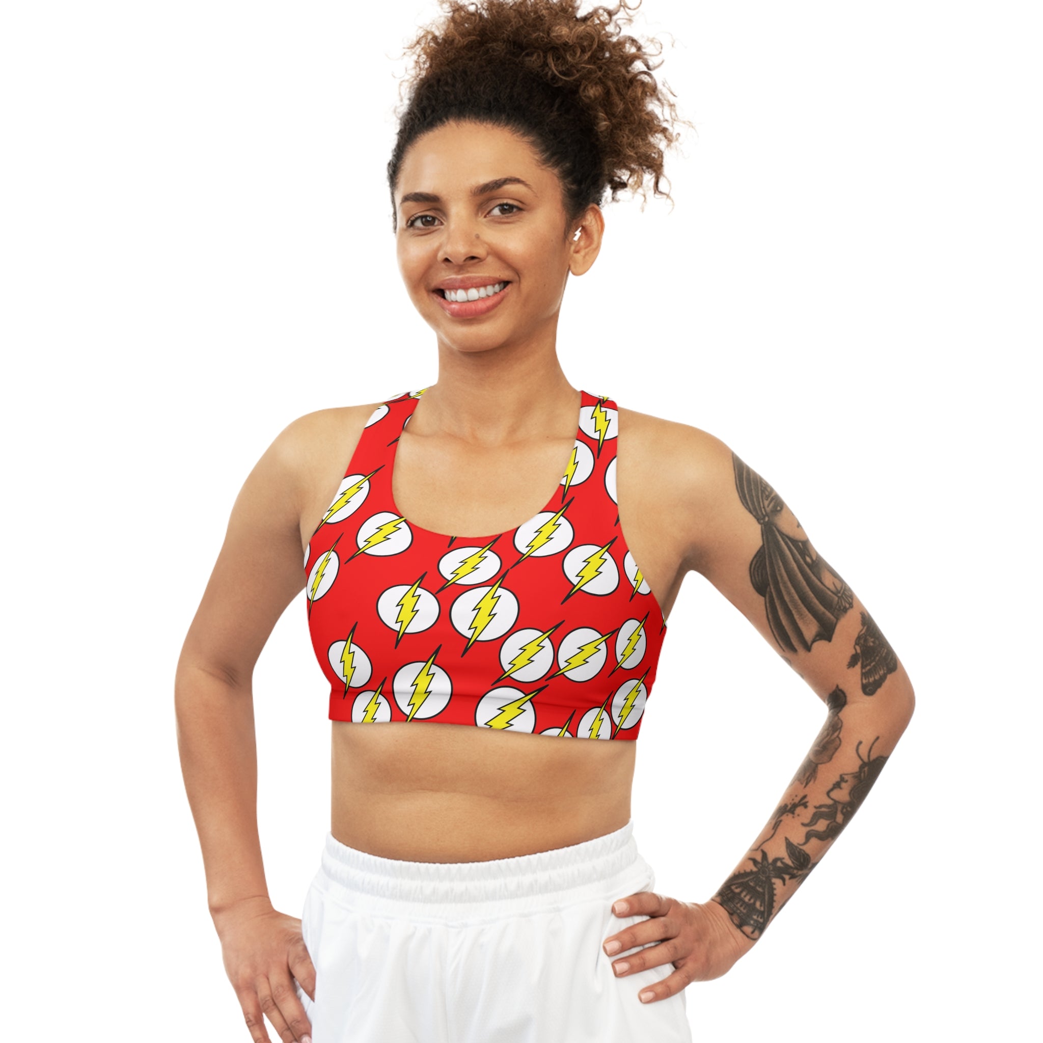 Sports bra shazam flash red