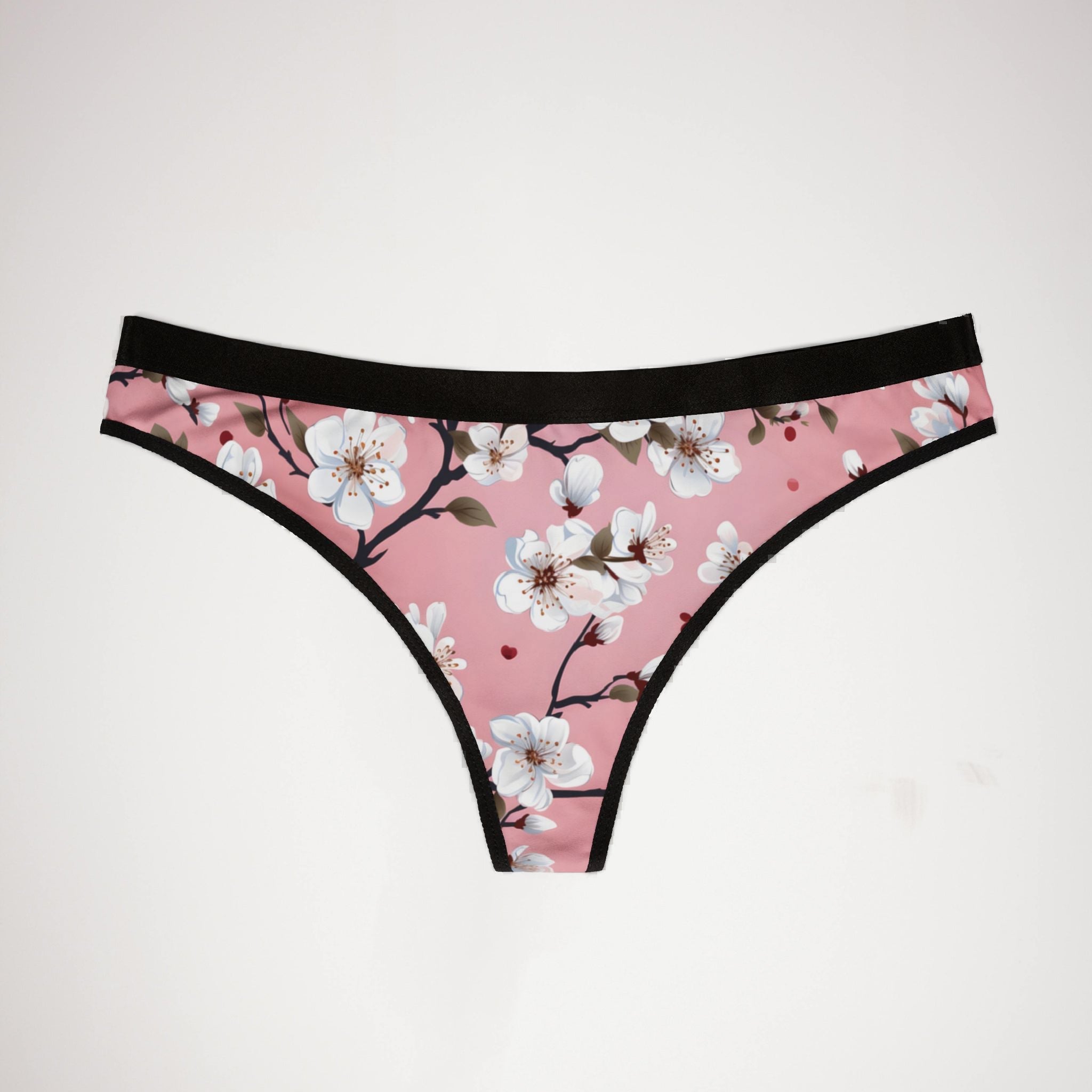 Women's thongs cherryblossom floral