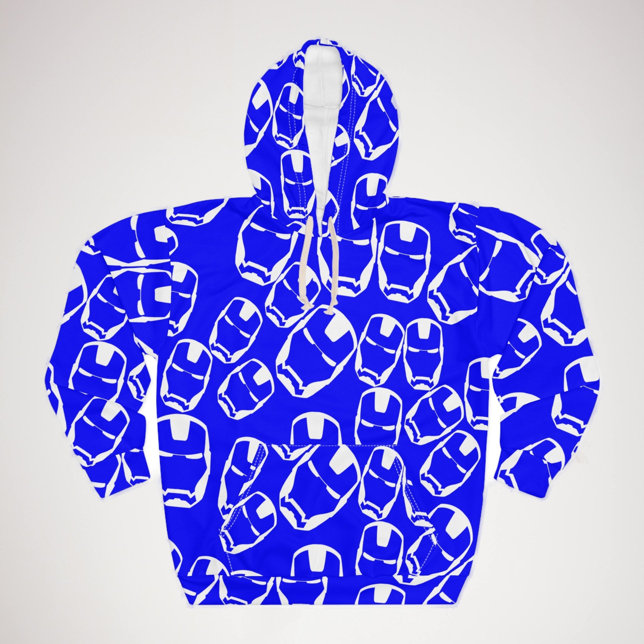 Unisex pullover hoodie iron man blue