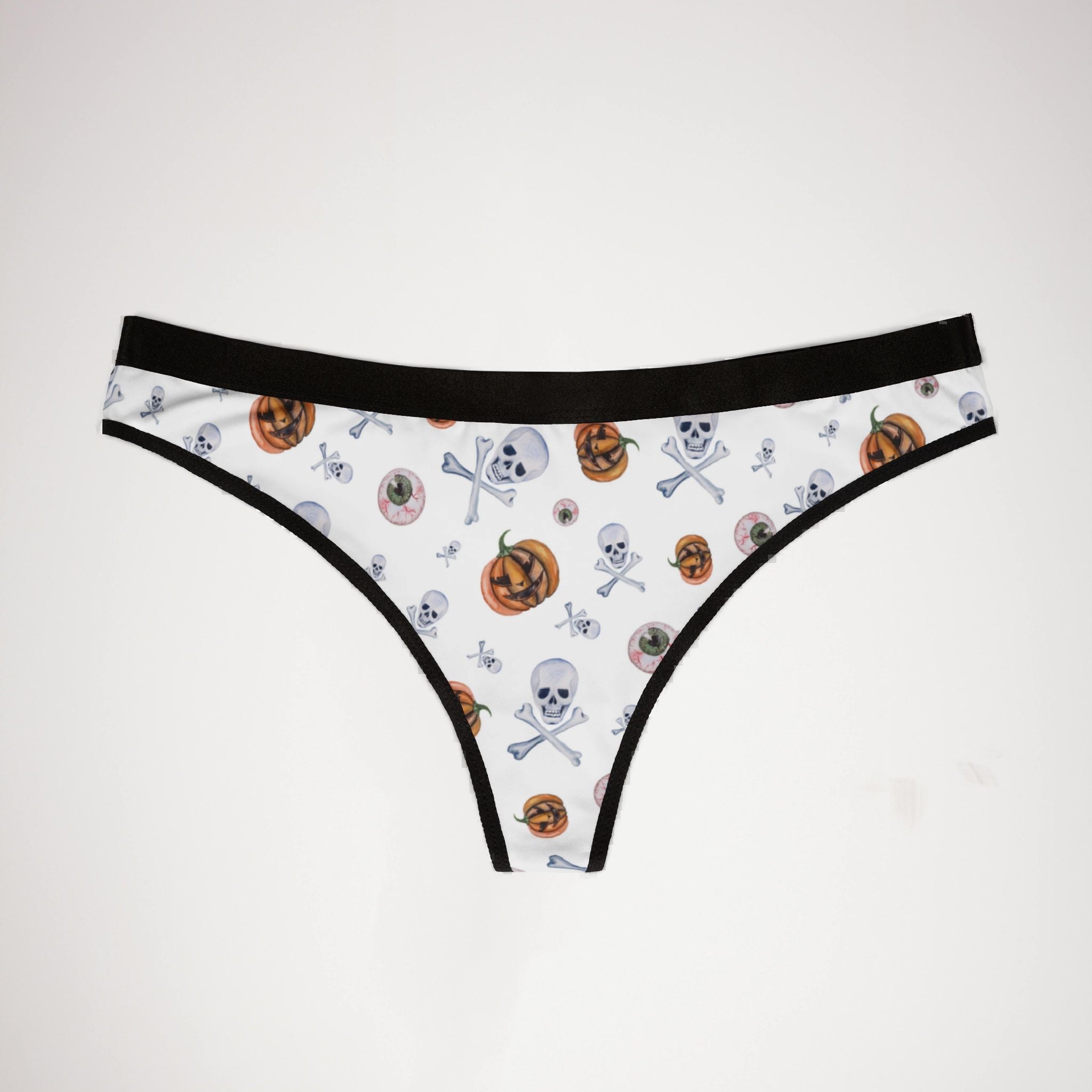 Women's thongs watercolor halloween