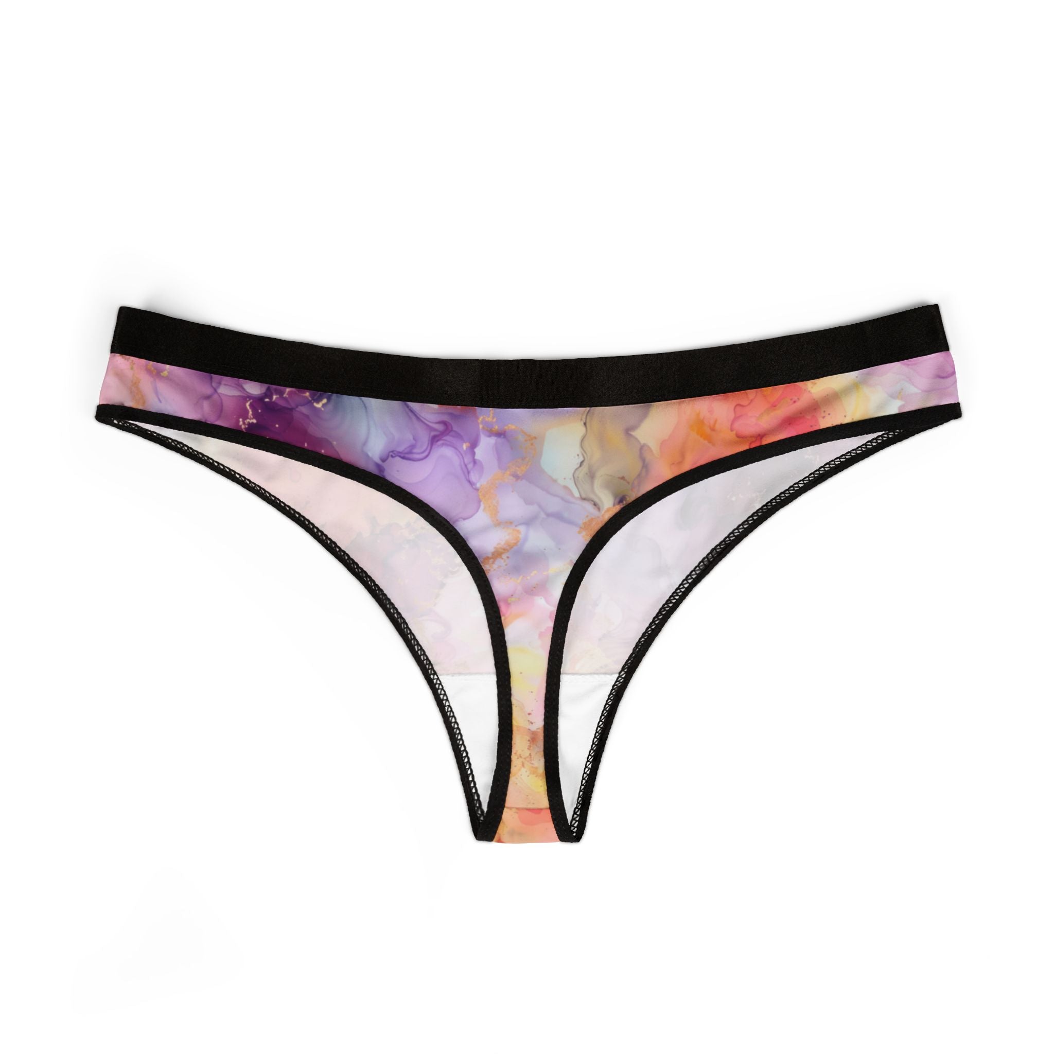 Women's thongs pastel alcohol ink