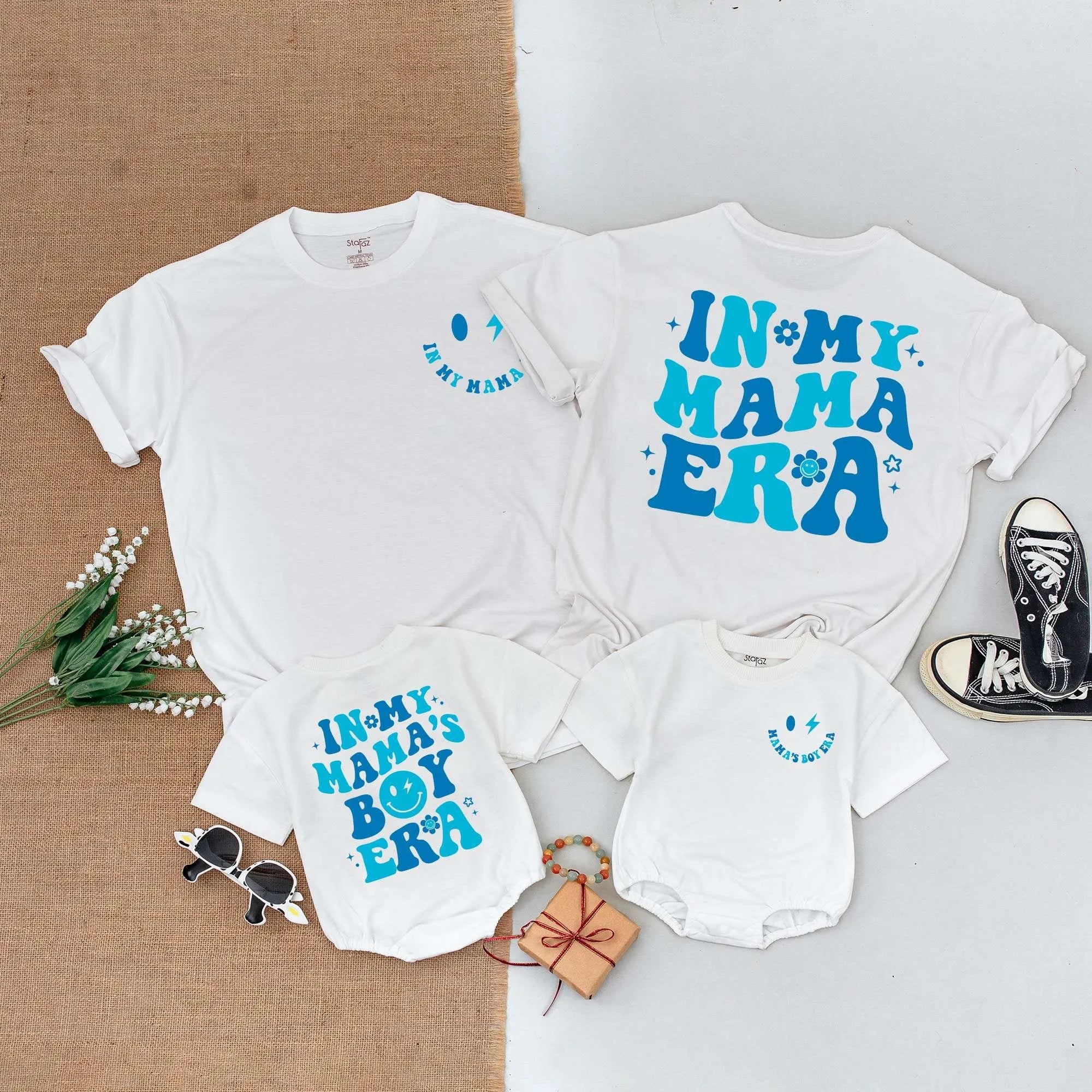 In My Mama Era And Mama's Boy Romper Matching: Custom Family T-Shirt!